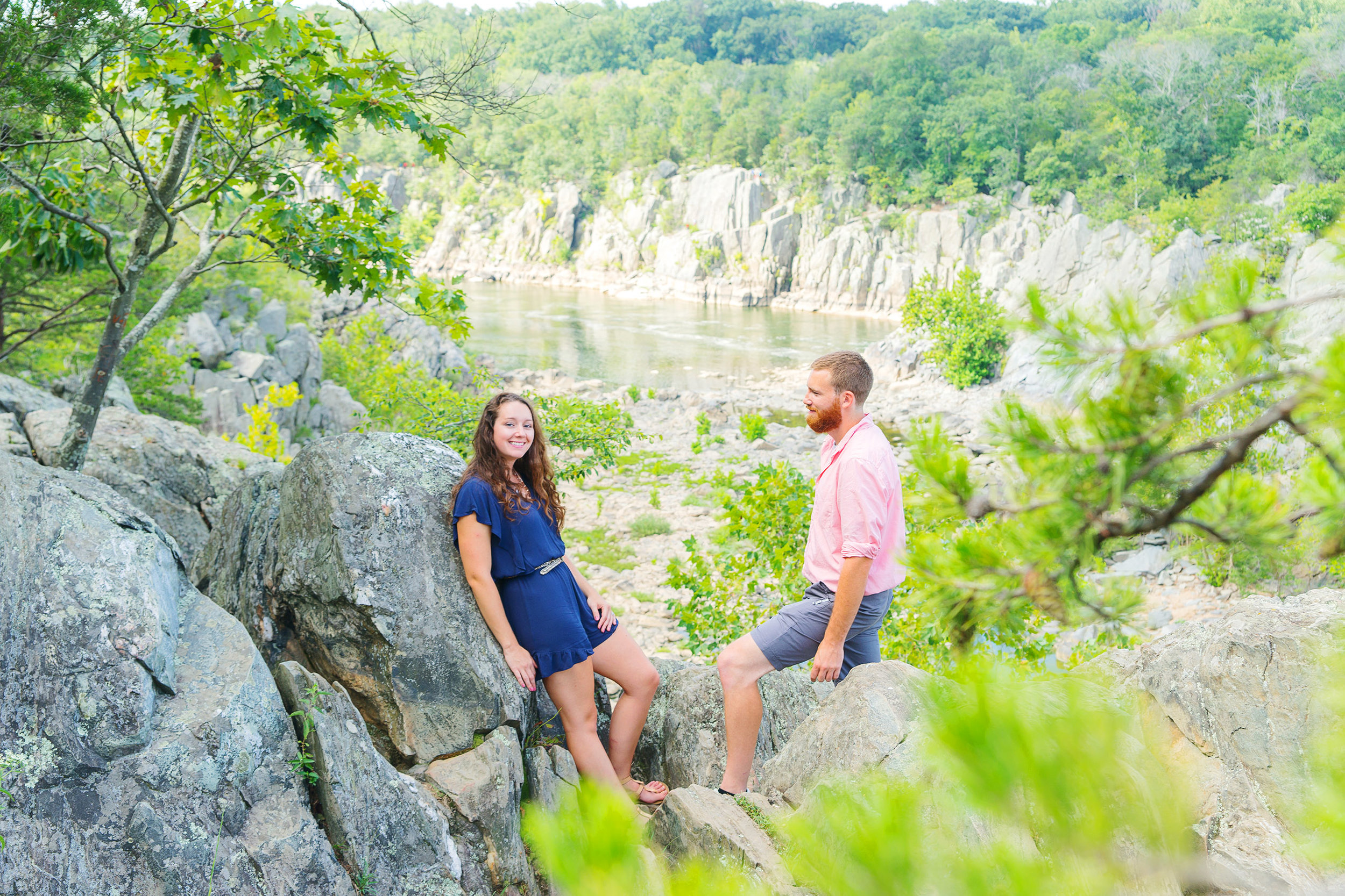 Great Falls park engagement session in maryland and virginia 