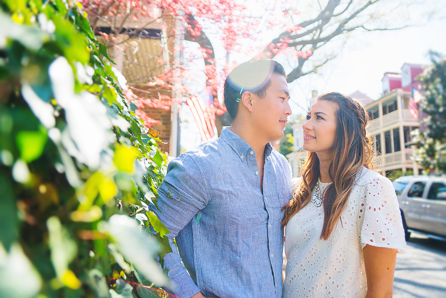 Downtown Annapolis Maryland spring engagement session photos