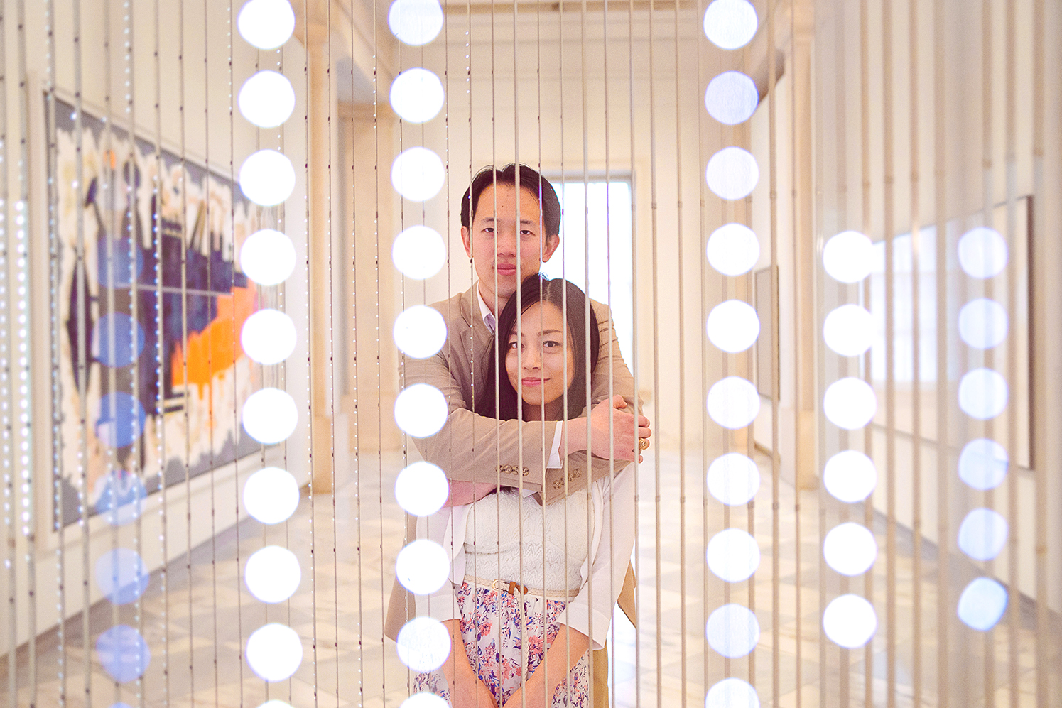 Washington DC National Portrait Gallery engagement photos
