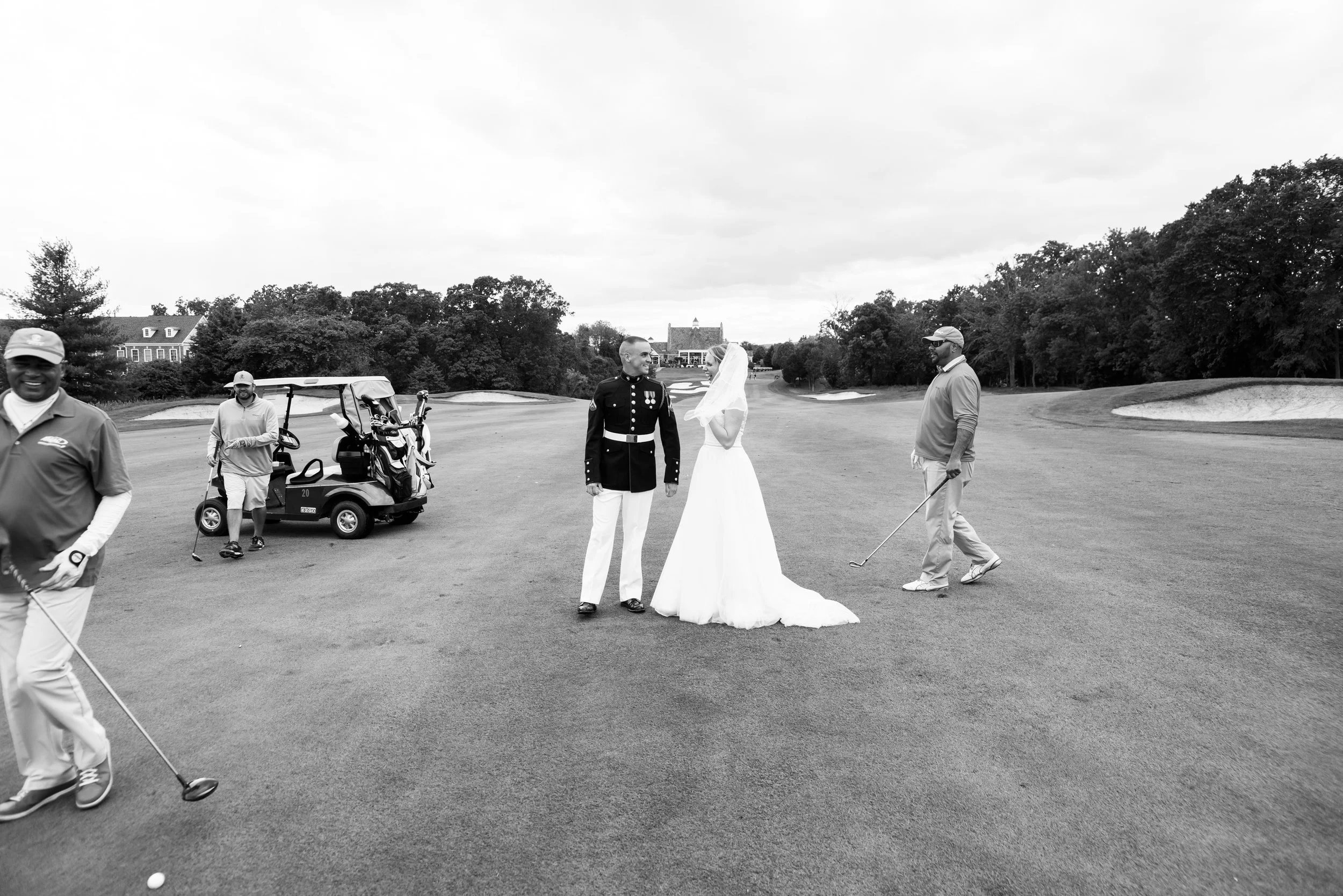 18th hole golf course wedding at Piedmont in Virginia