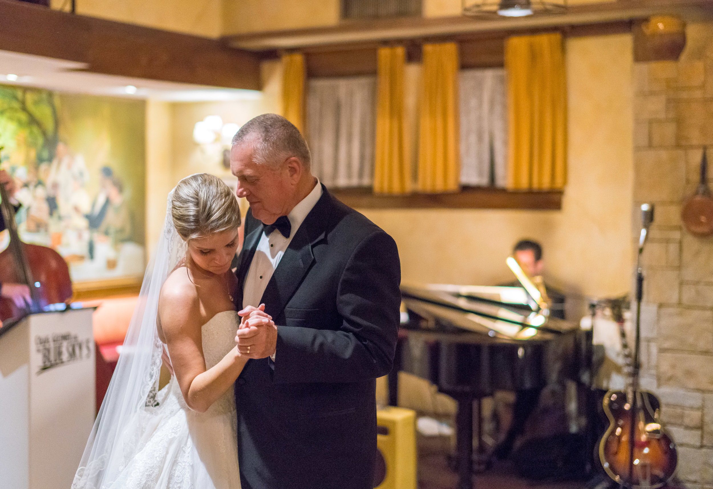 Father Daughter dance on dance floor at La Ferme in Bethesda 