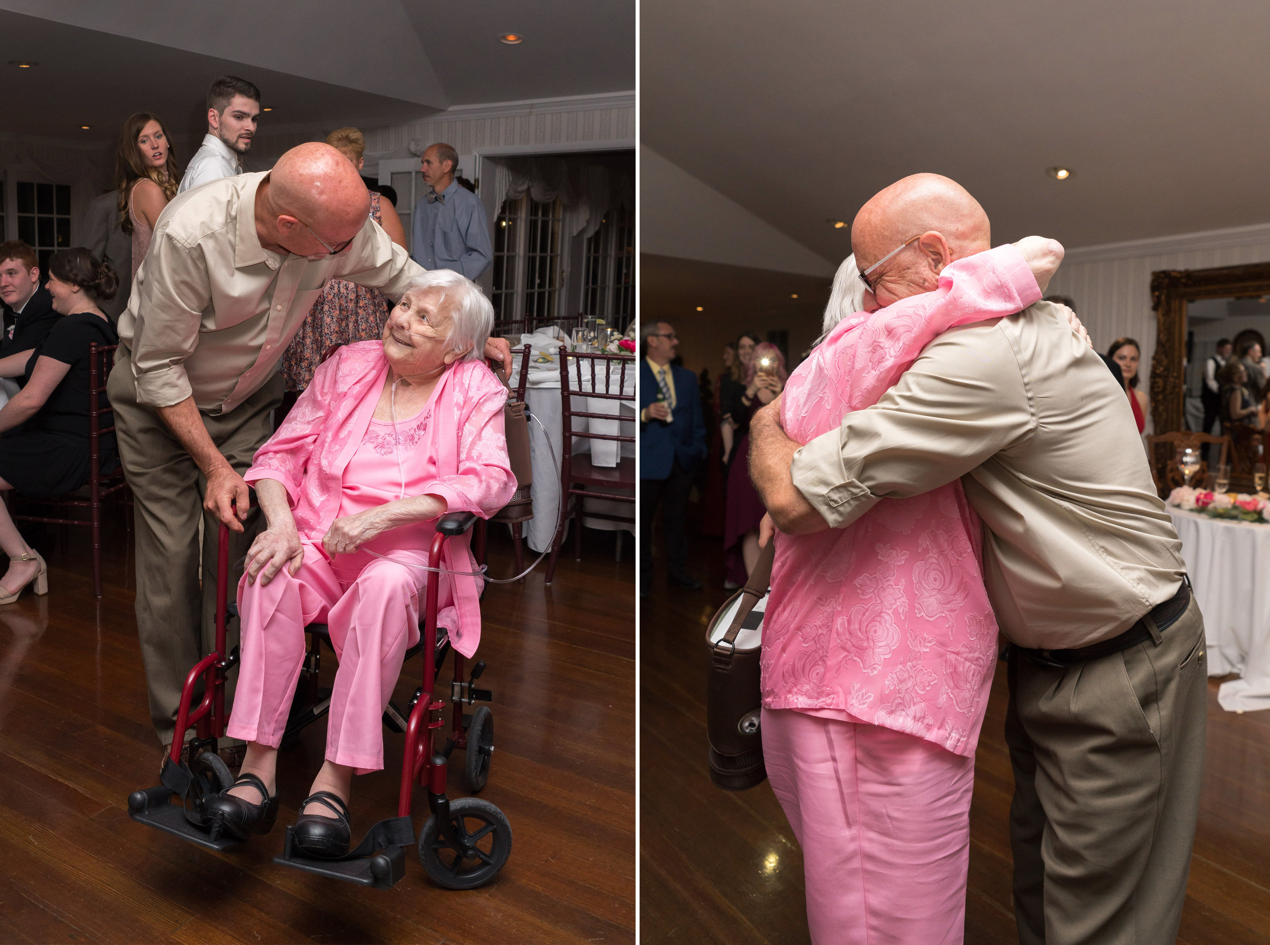 Sweet amazing moment between mom and son at summer wedding