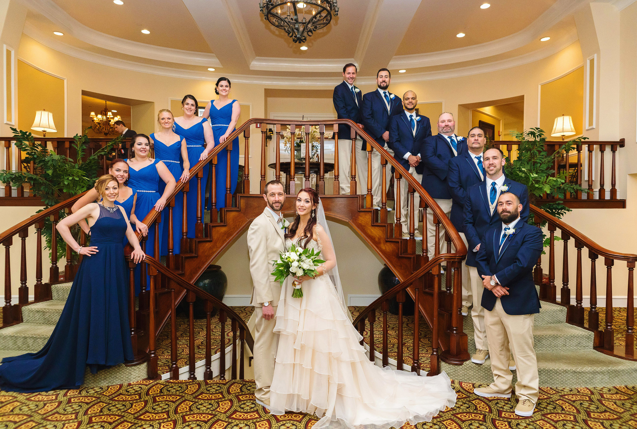 bridal party at the Manor Country Club and Golf Course Rockville