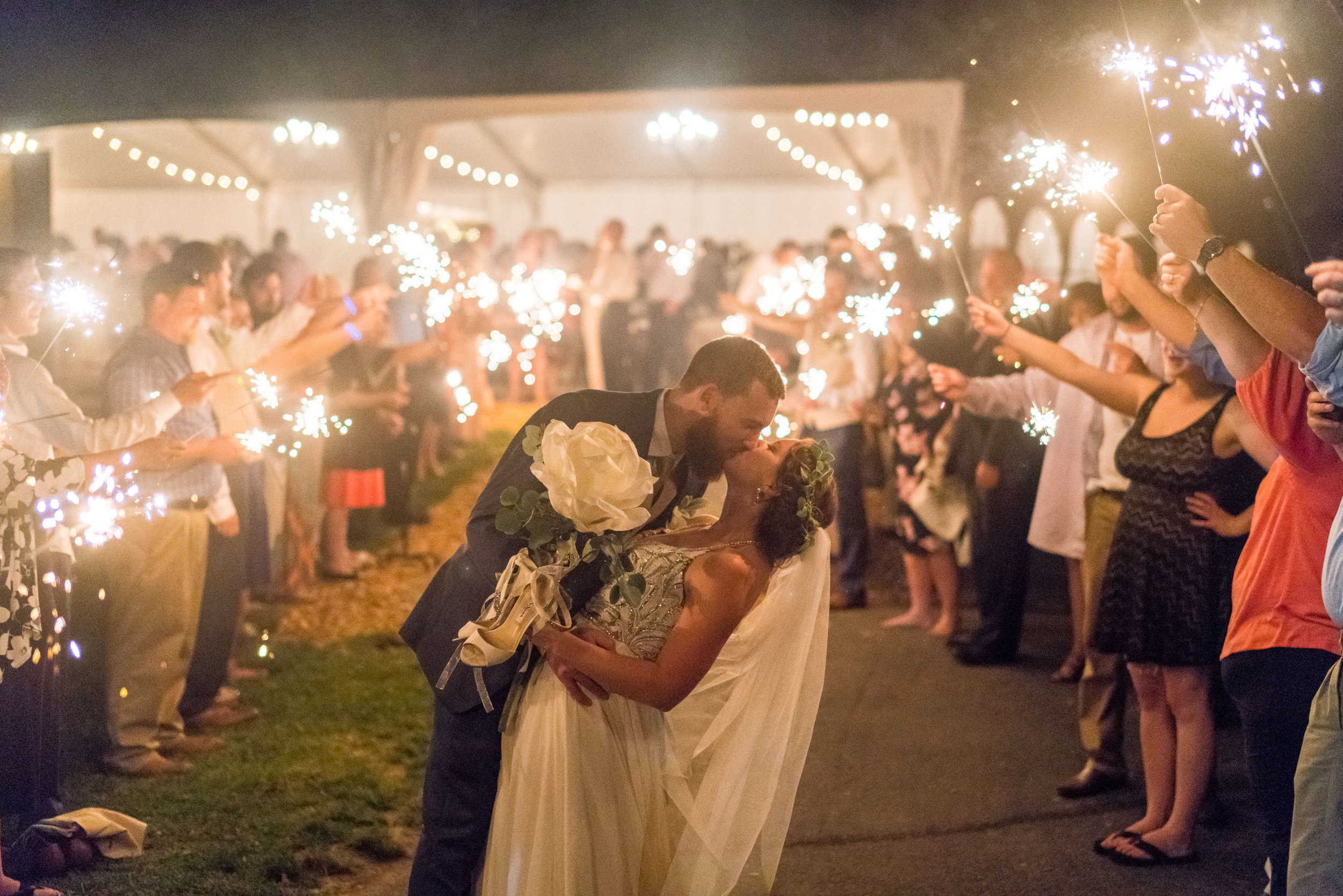 Awesome sparkler exit at Glen Ellen Farm