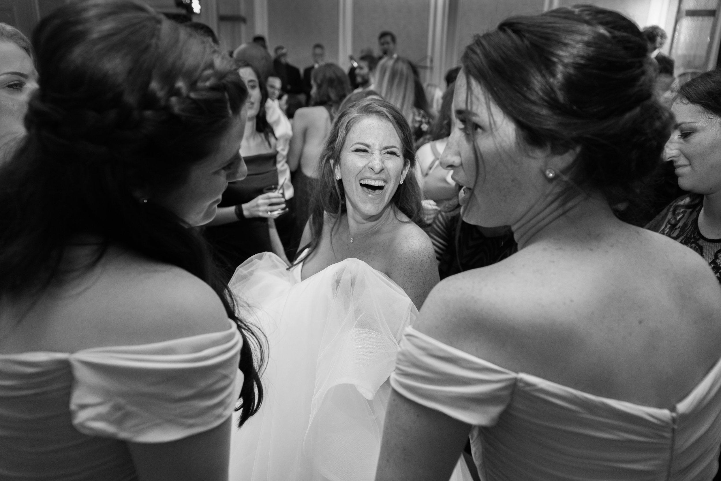 Bride and her sisters on the dance floor