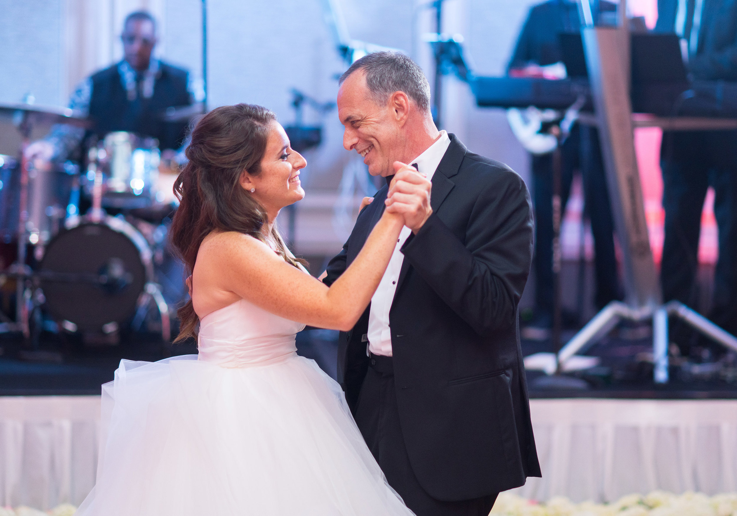 Bride first dance with dad in Hayley Paige Londyn dress
