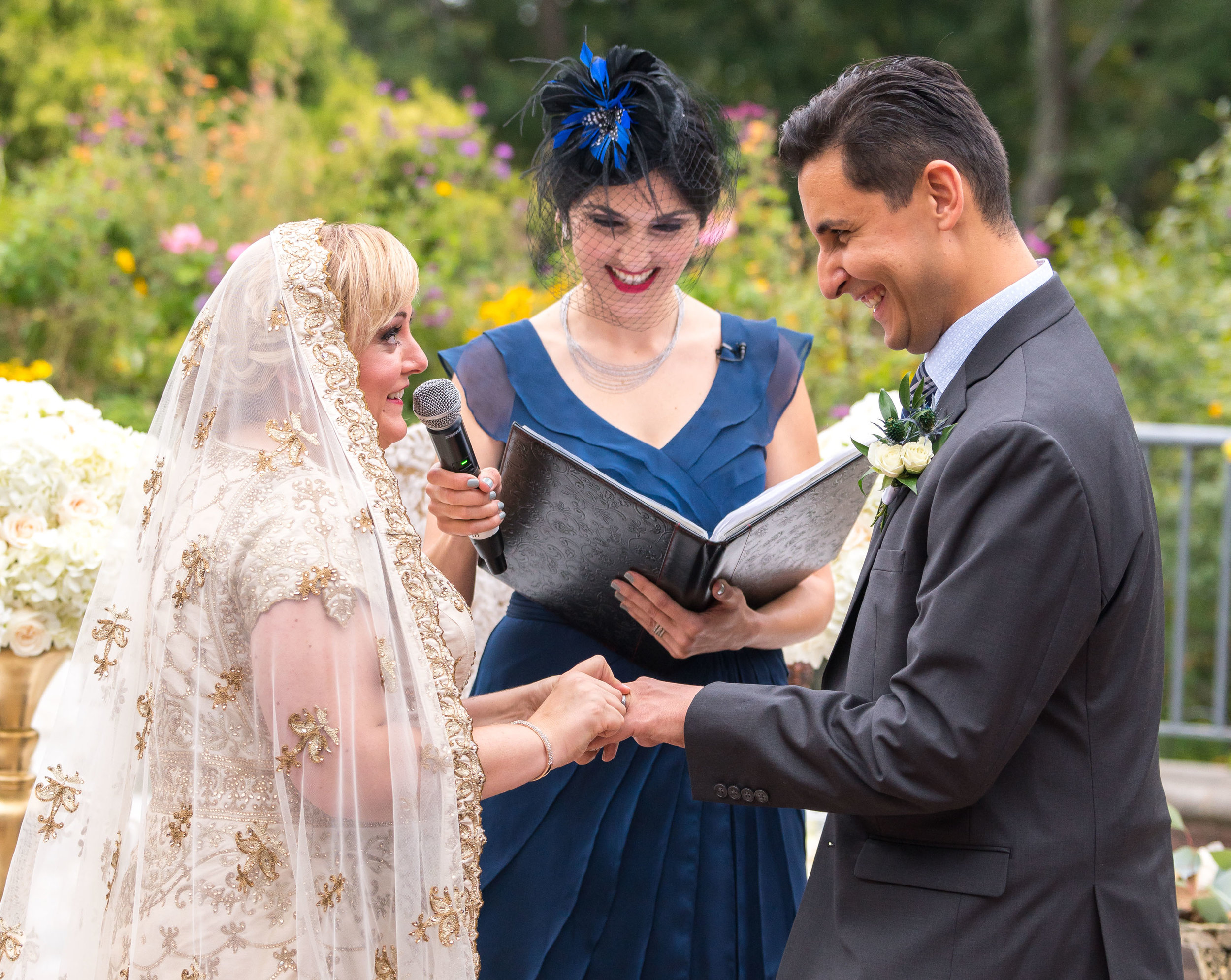 Wedding ceremony at Meadowlark Botanical Gardens