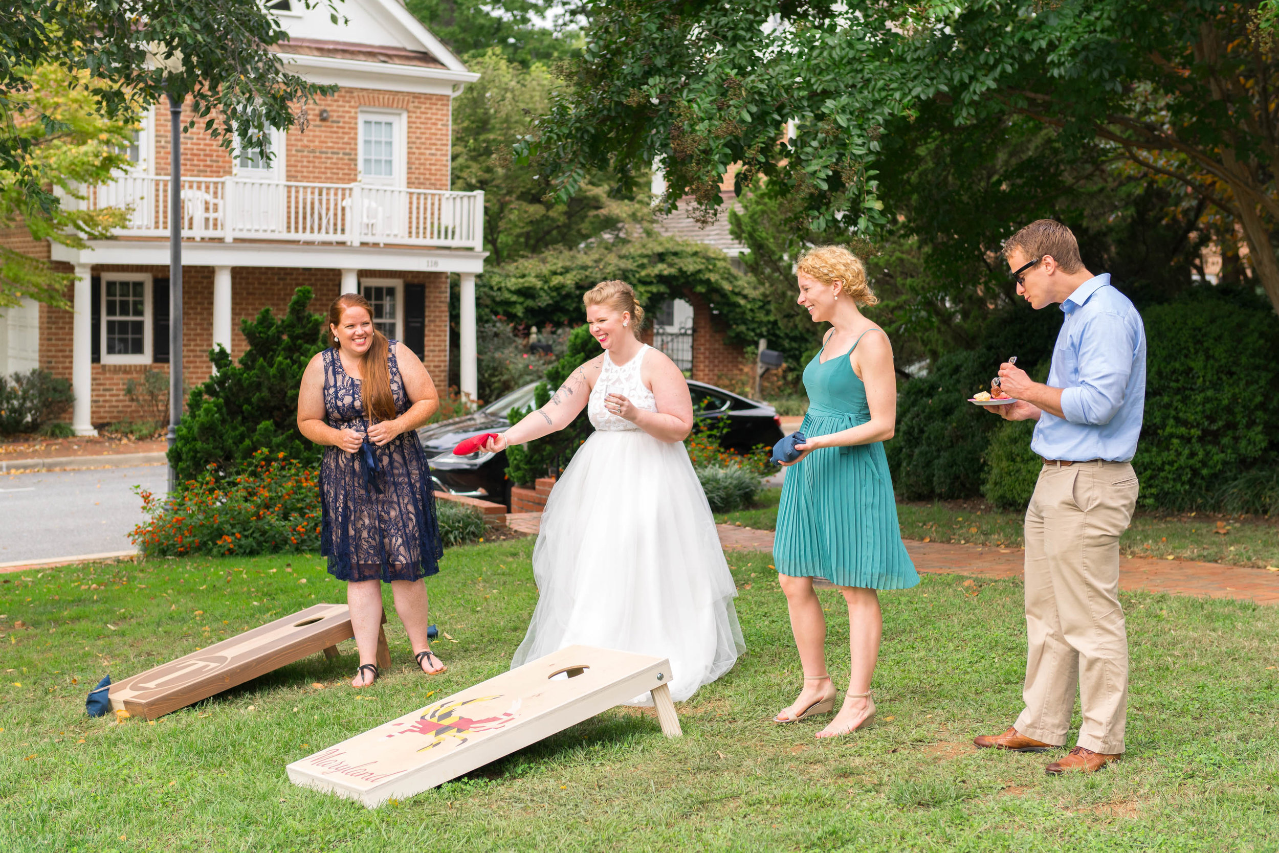 Lawn games for Kentlands Mansion wedding in fall