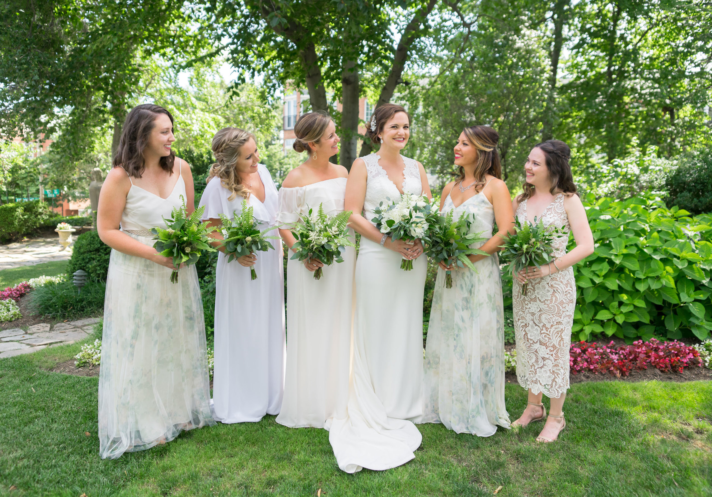 Bride and bridesmaids getting ready at Meridian House in DC by jessica nazarova