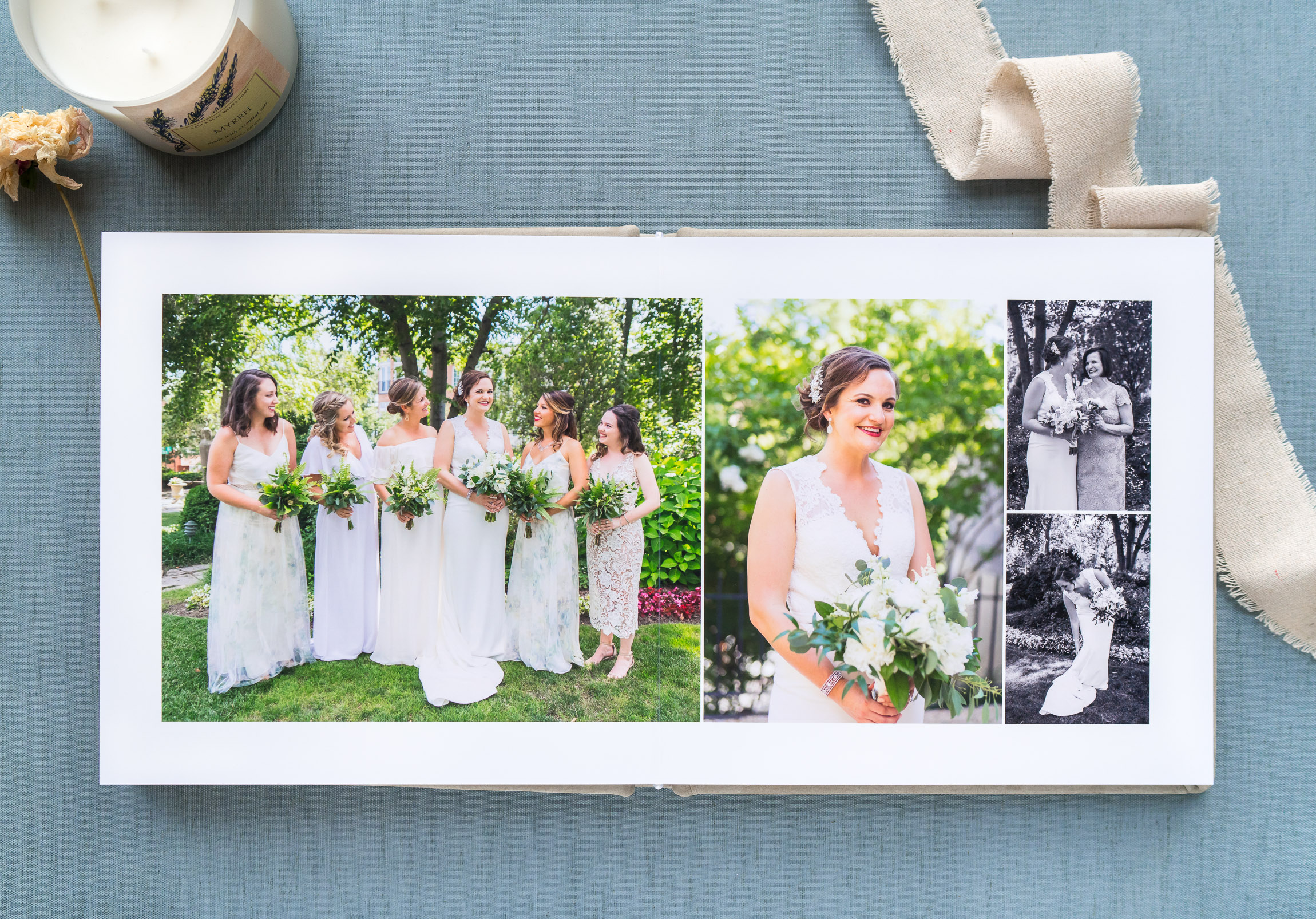 Luxury leather wedding photo album by RedTree