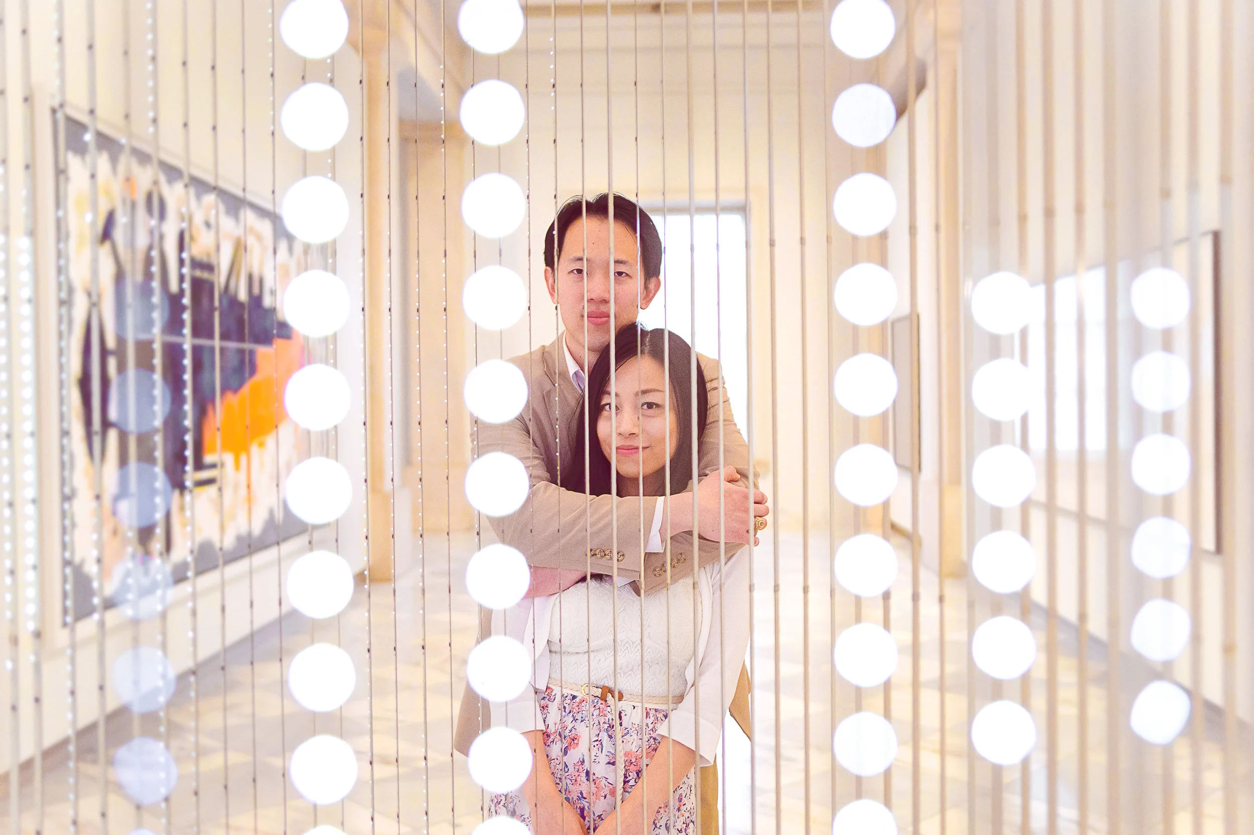 National Portrait Gallery Smithsonian engagement photos by Jessica Nazarova
