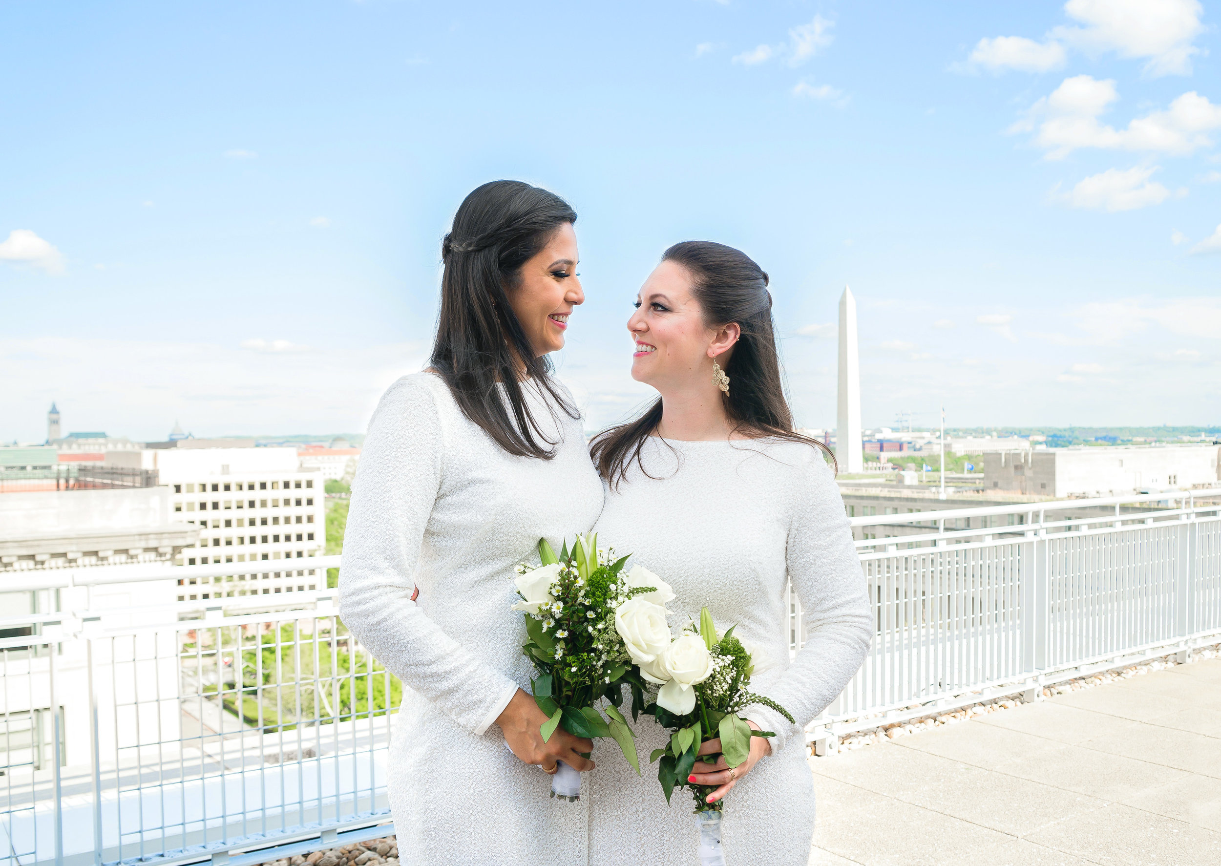 Gay rooftop wedding in Washington DCSummer wedding at Meridian House by Jessica Nazarova