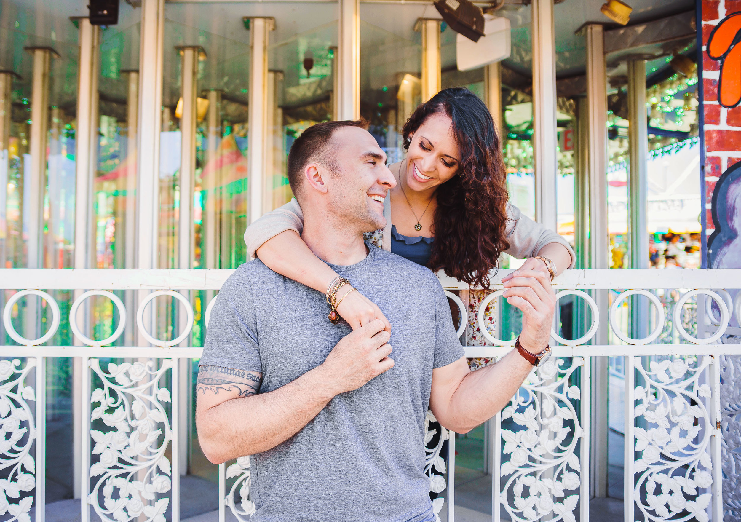 Amazing carnival ferris wheel engagement photos at fair