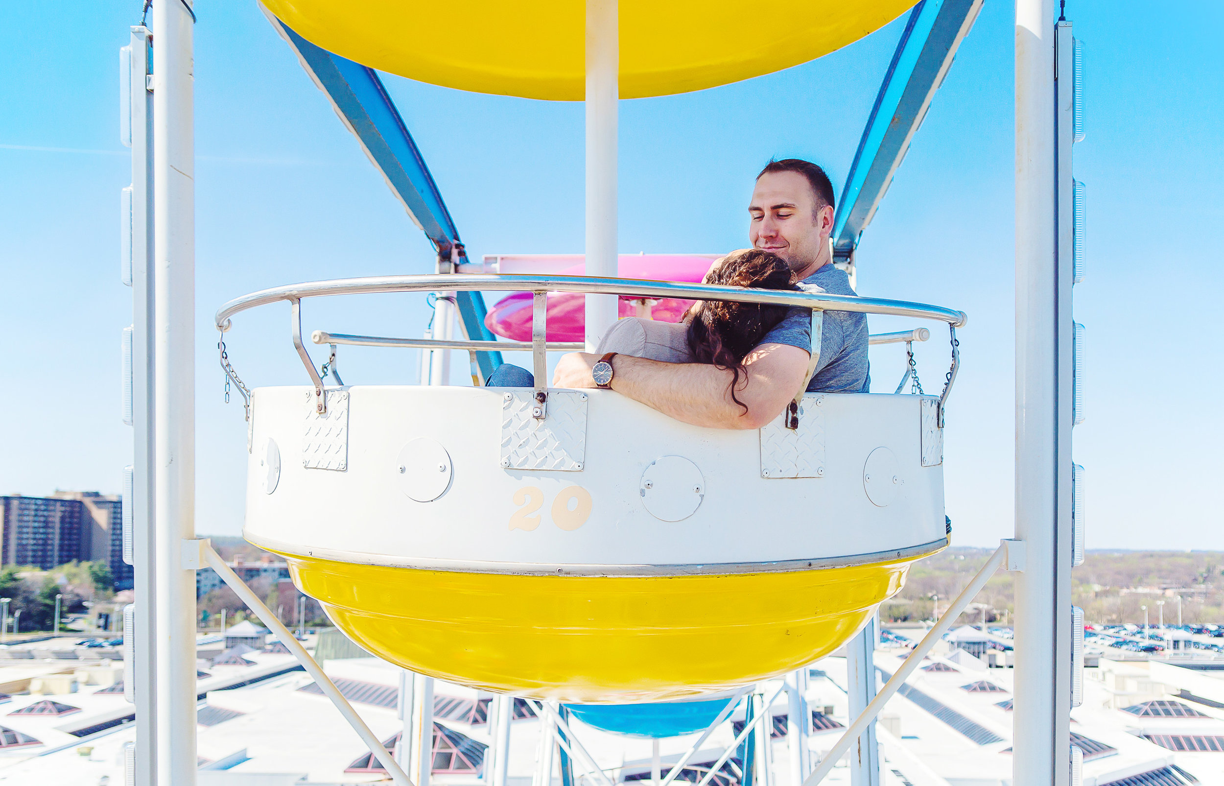 Amazing carnival ferris wheel engagement photos at fair