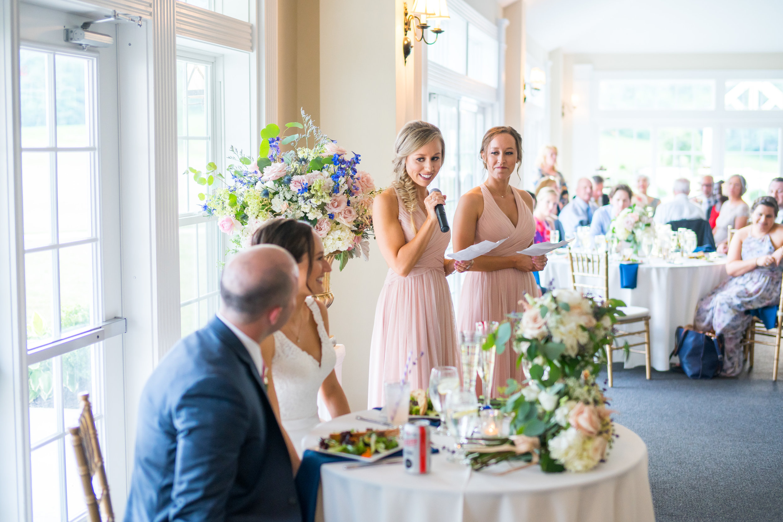 Bridesmaids toasts at Springfield Manor Winery and Distillery