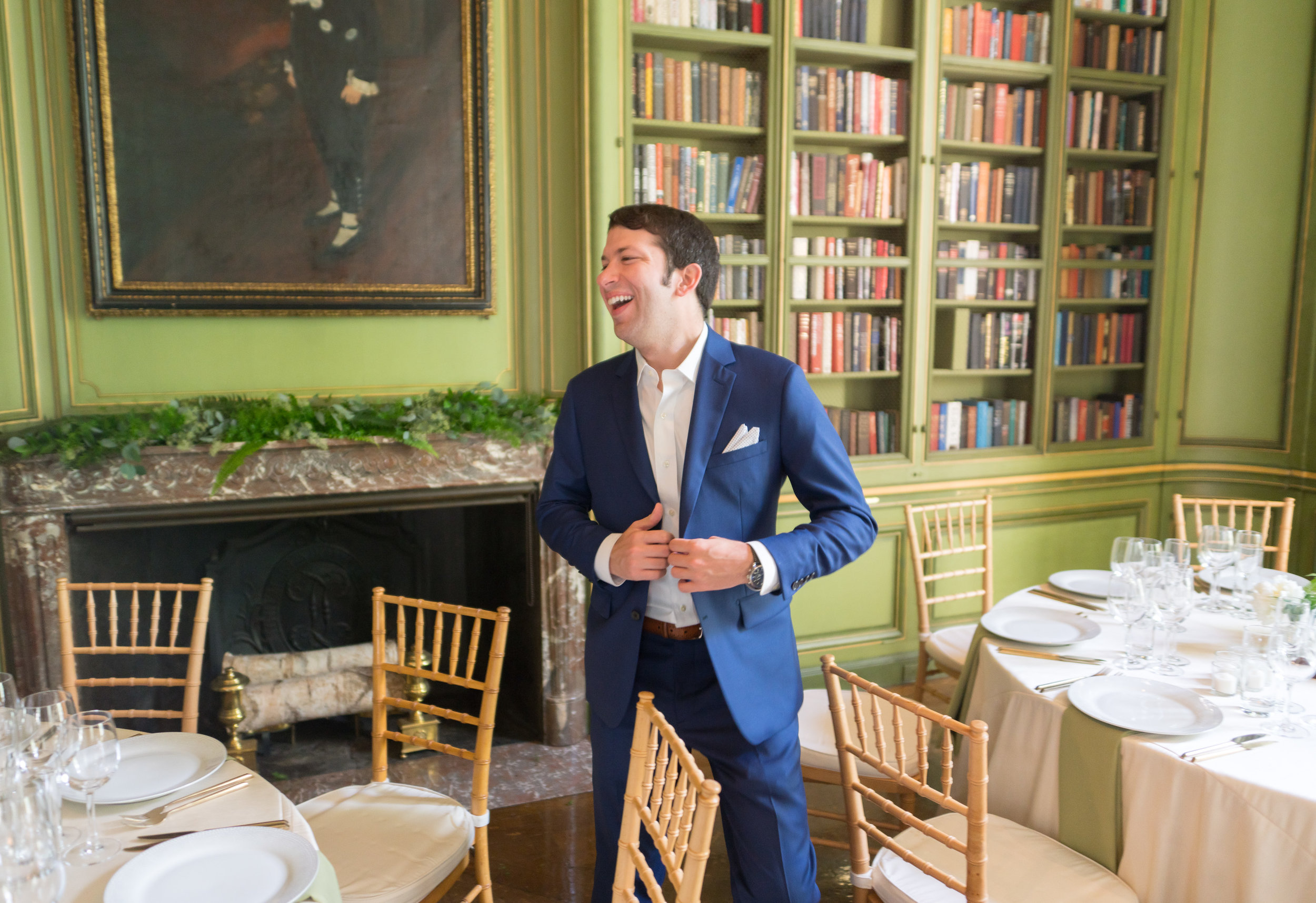 Meridian house wedding library room