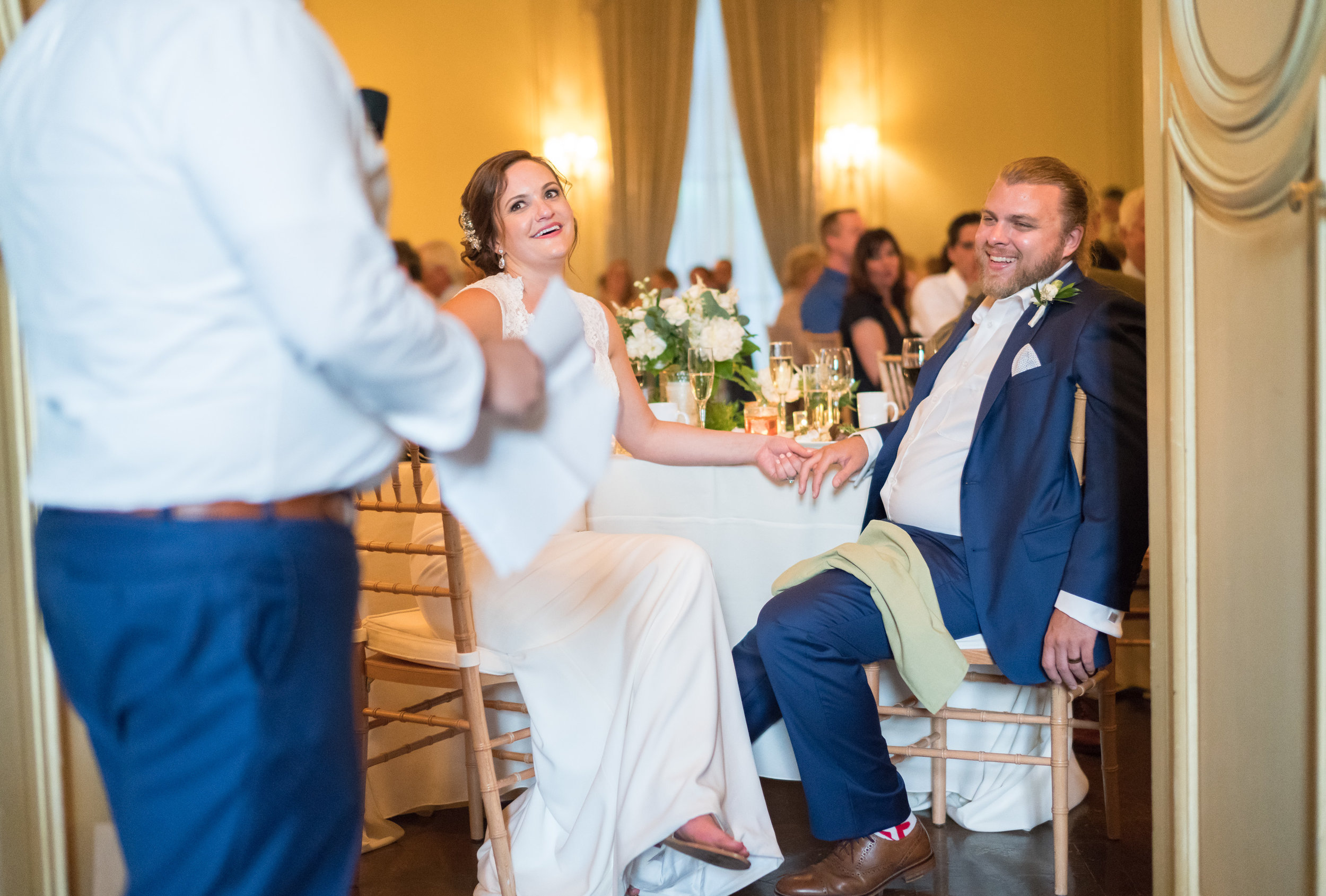 Toasts in the ballroom at Meridian House