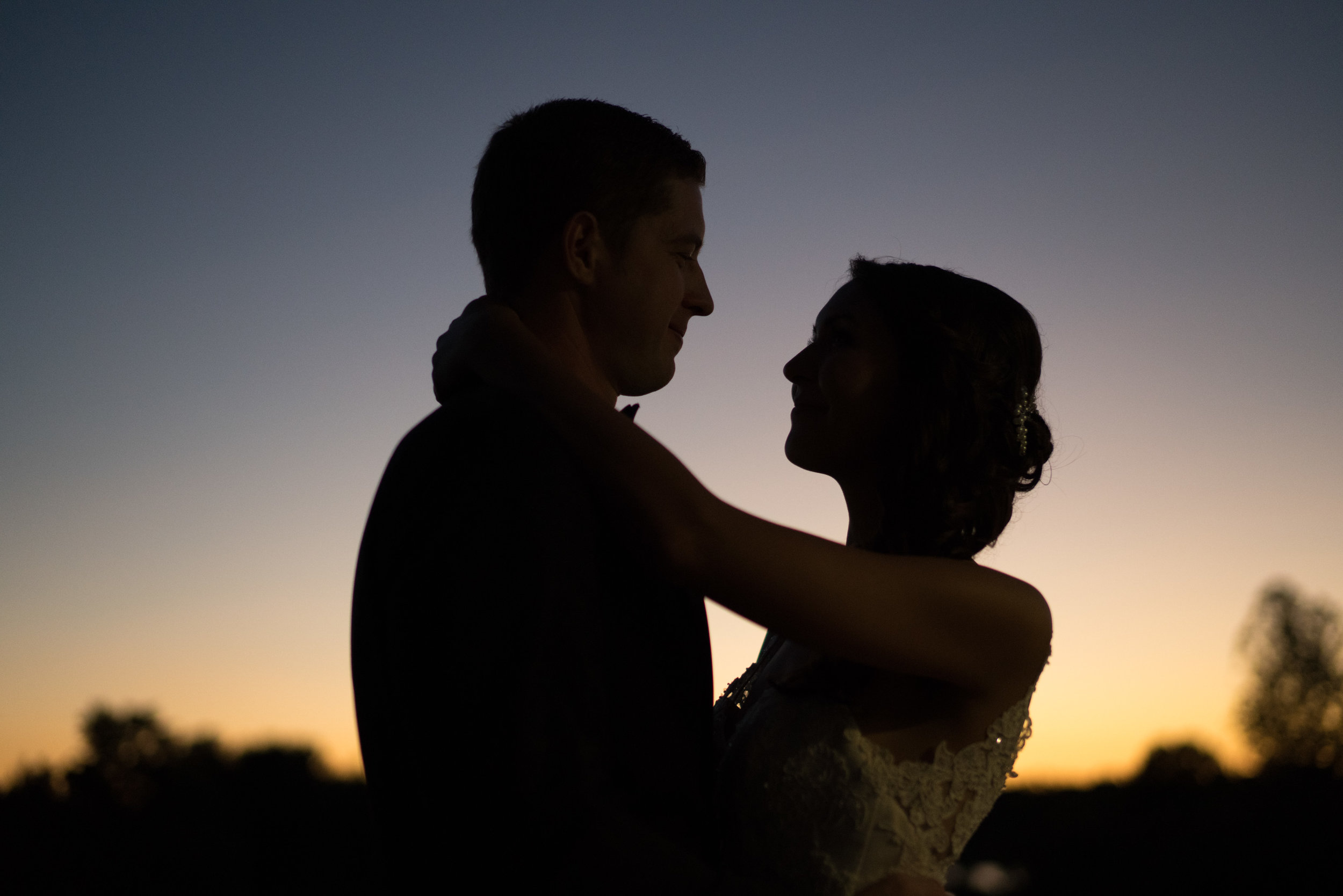 sunset portraits at chantilly national golf club course wedding 