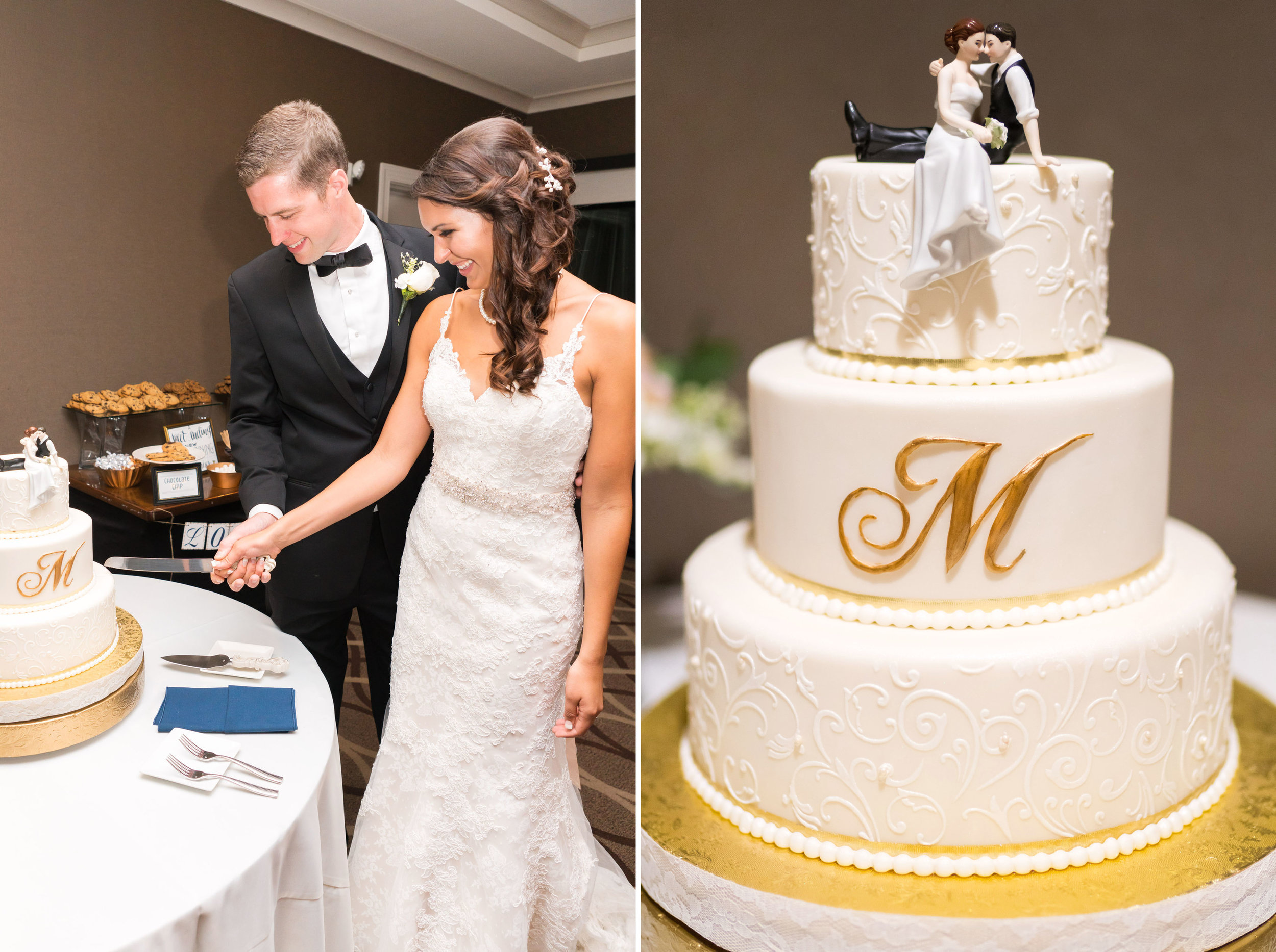 Beautiful cake cutting wedding photography in virginia 