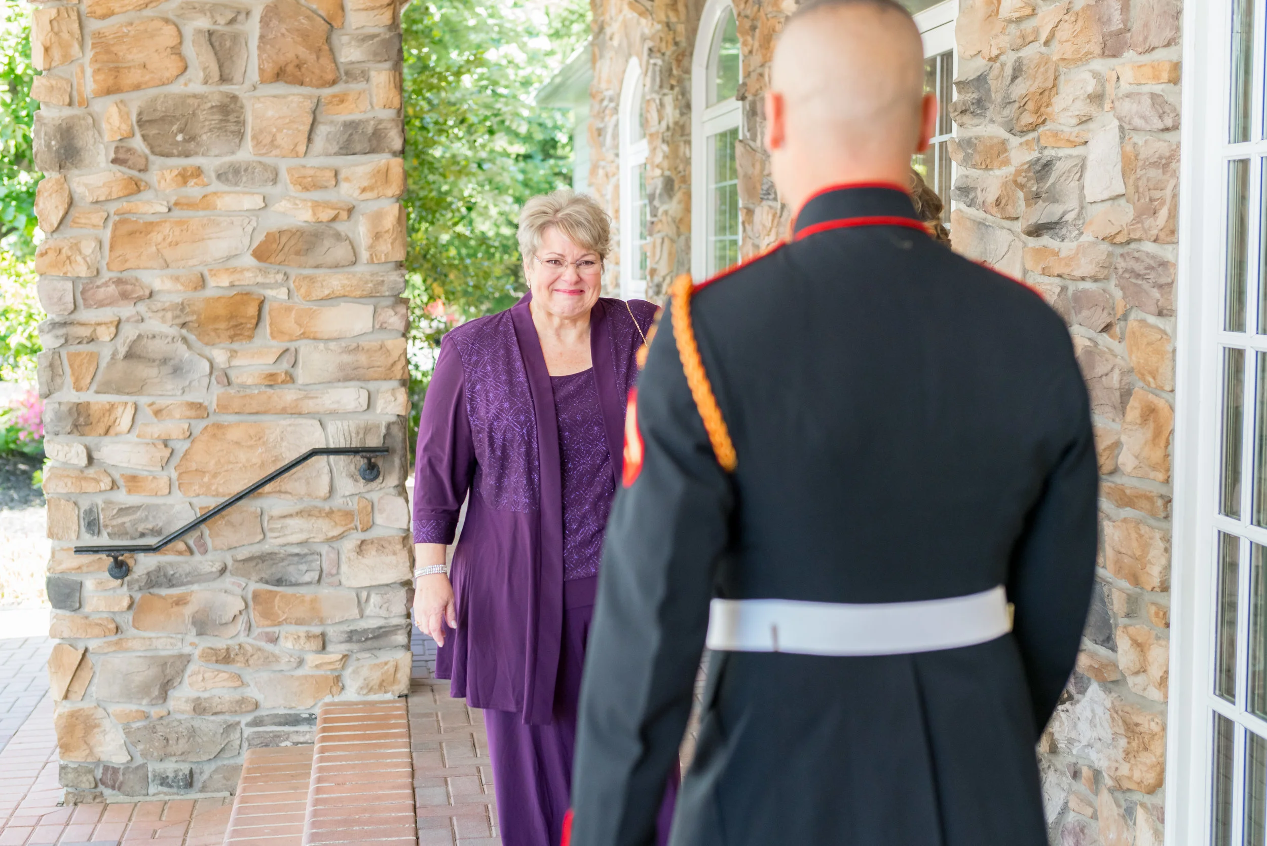 Groom at military wedding at the Piedmont Golf Course in Virginia