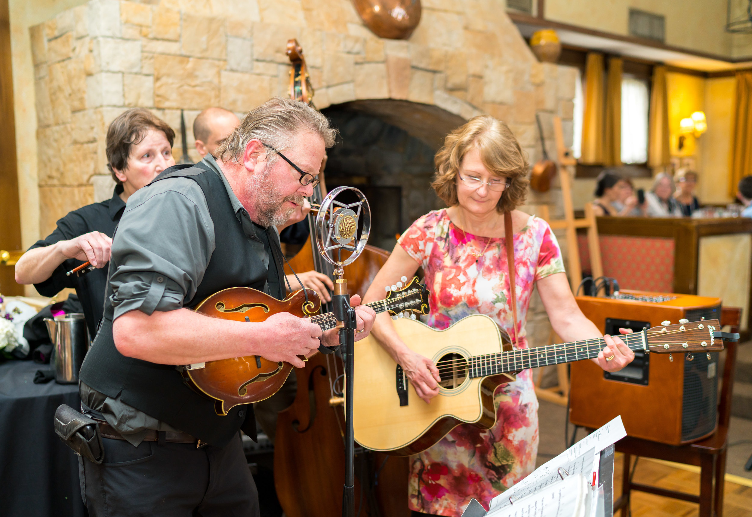 Local live band at La Ferme wedding reception