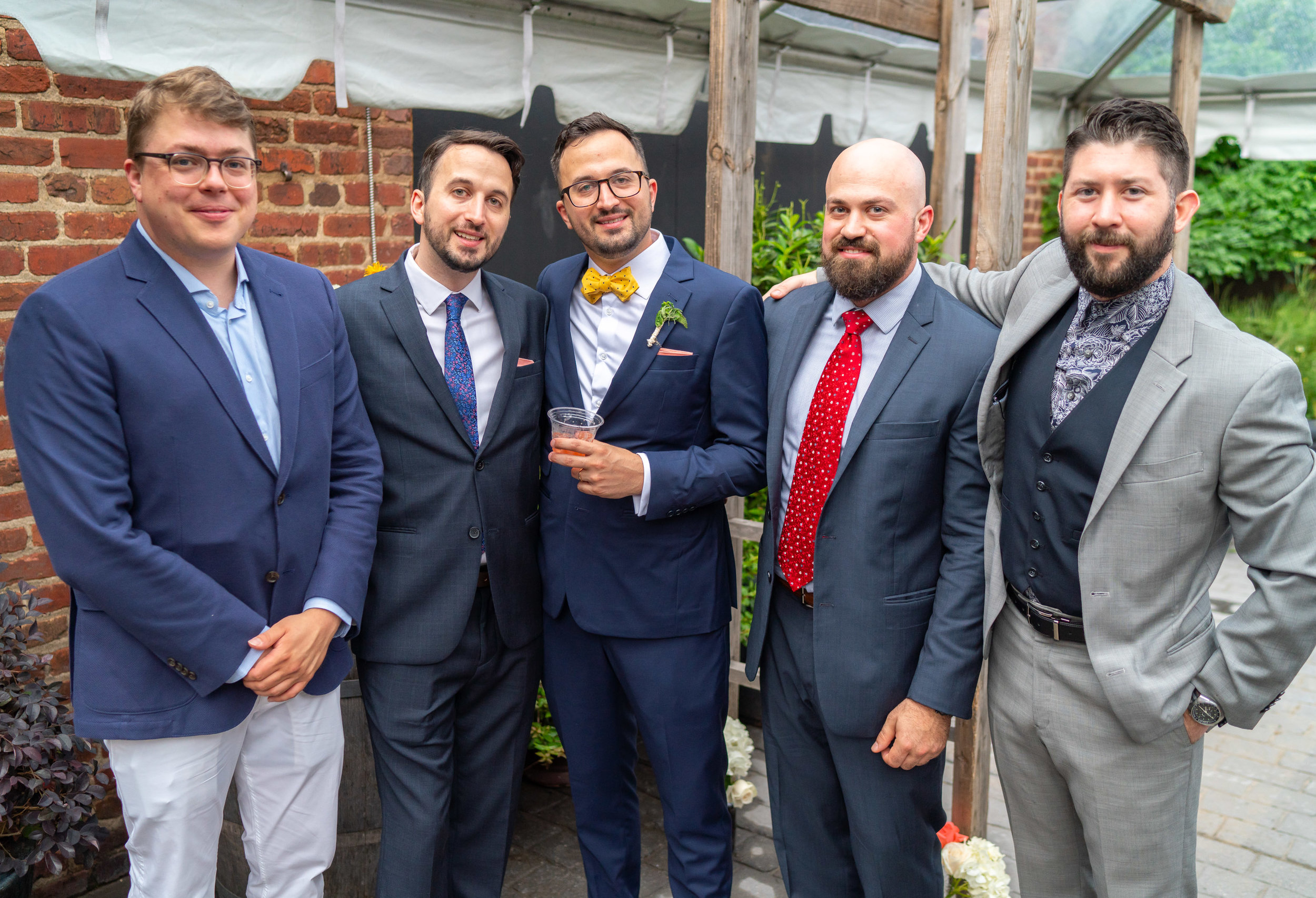 Groom and his closest friends at urban DC wedding venue Gallery OonH