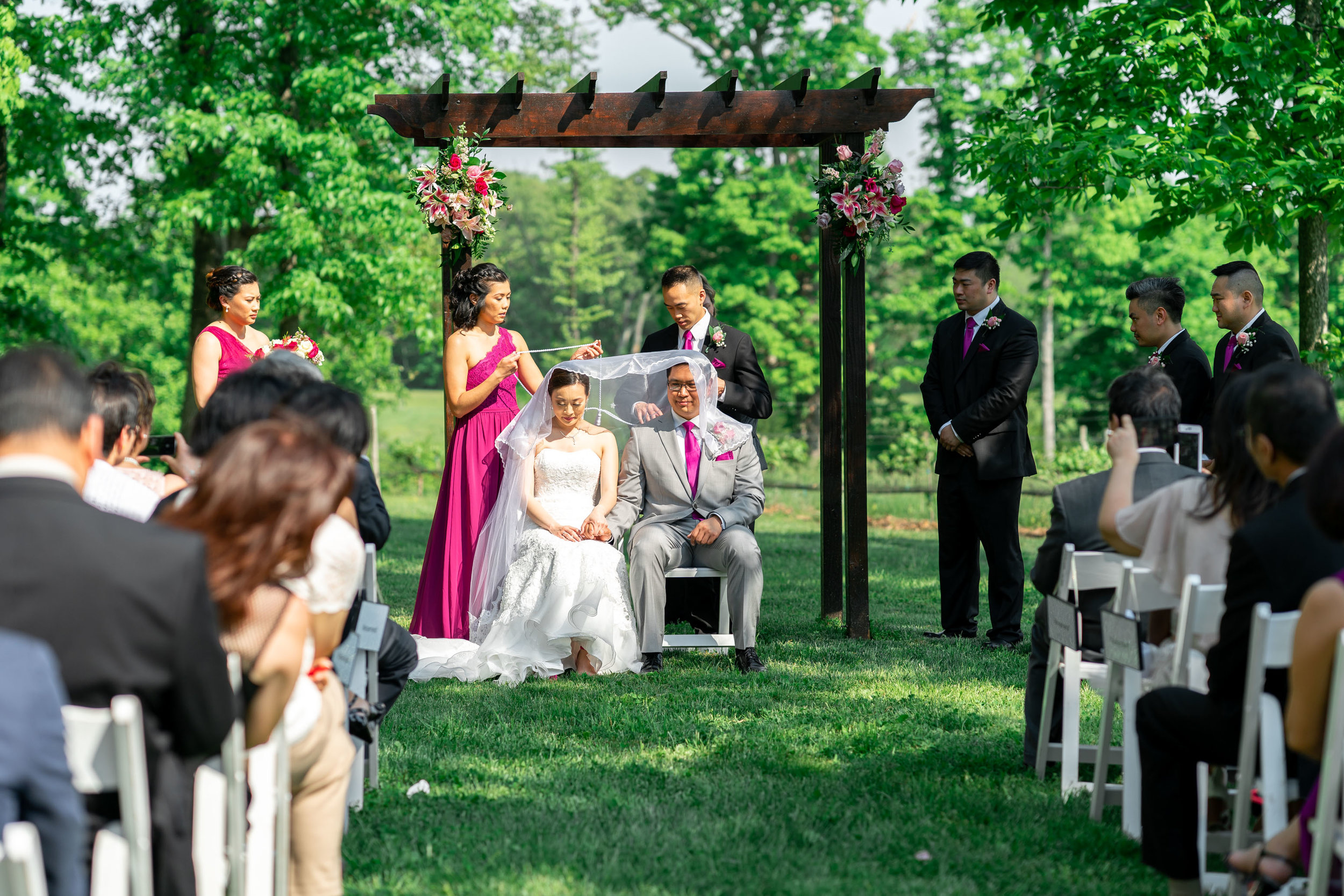 Filipino wedding ceremony at Harvest House Lost Creek Winery
