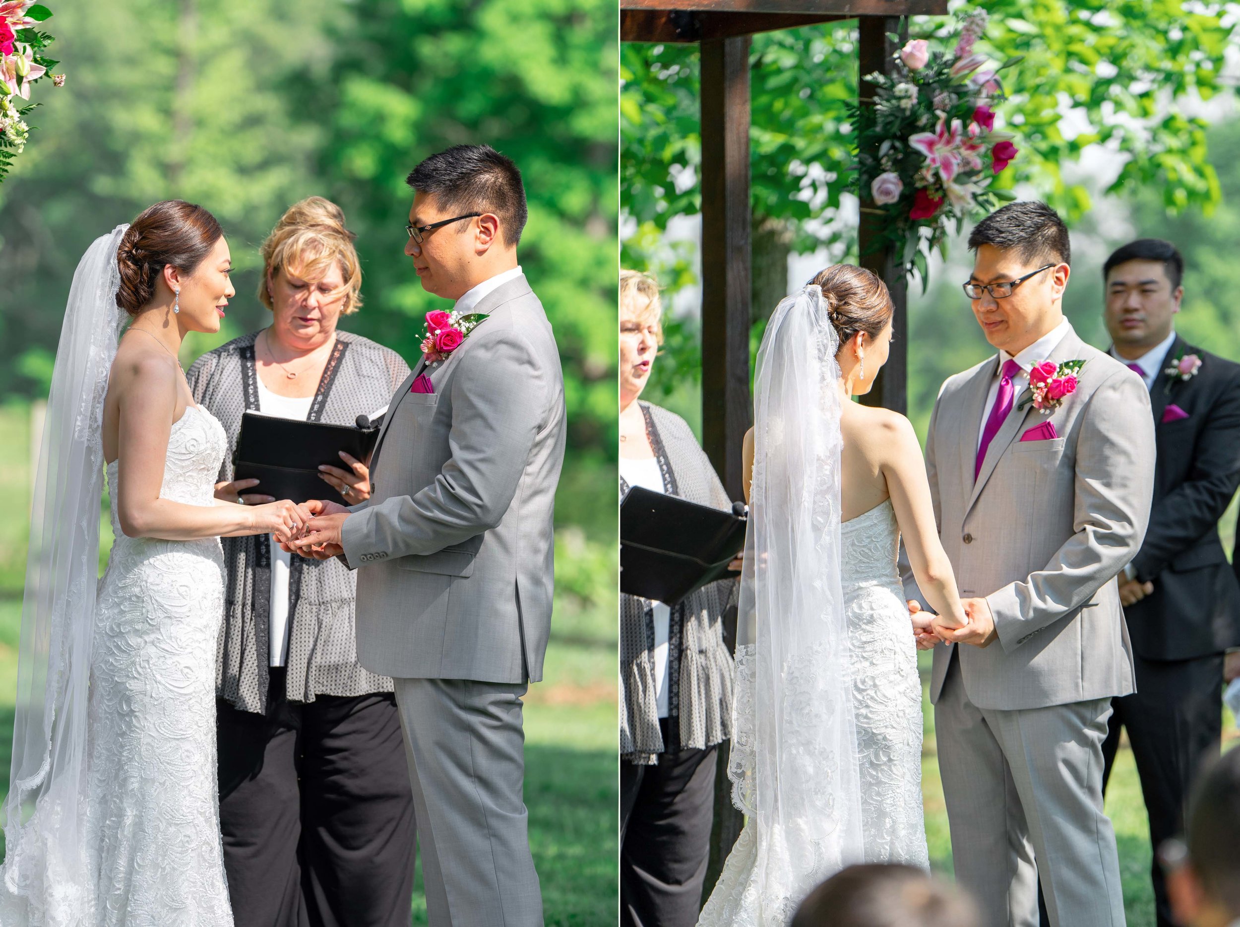 Collage of Sony a7riii and Sony a9 wedding ceremony photography