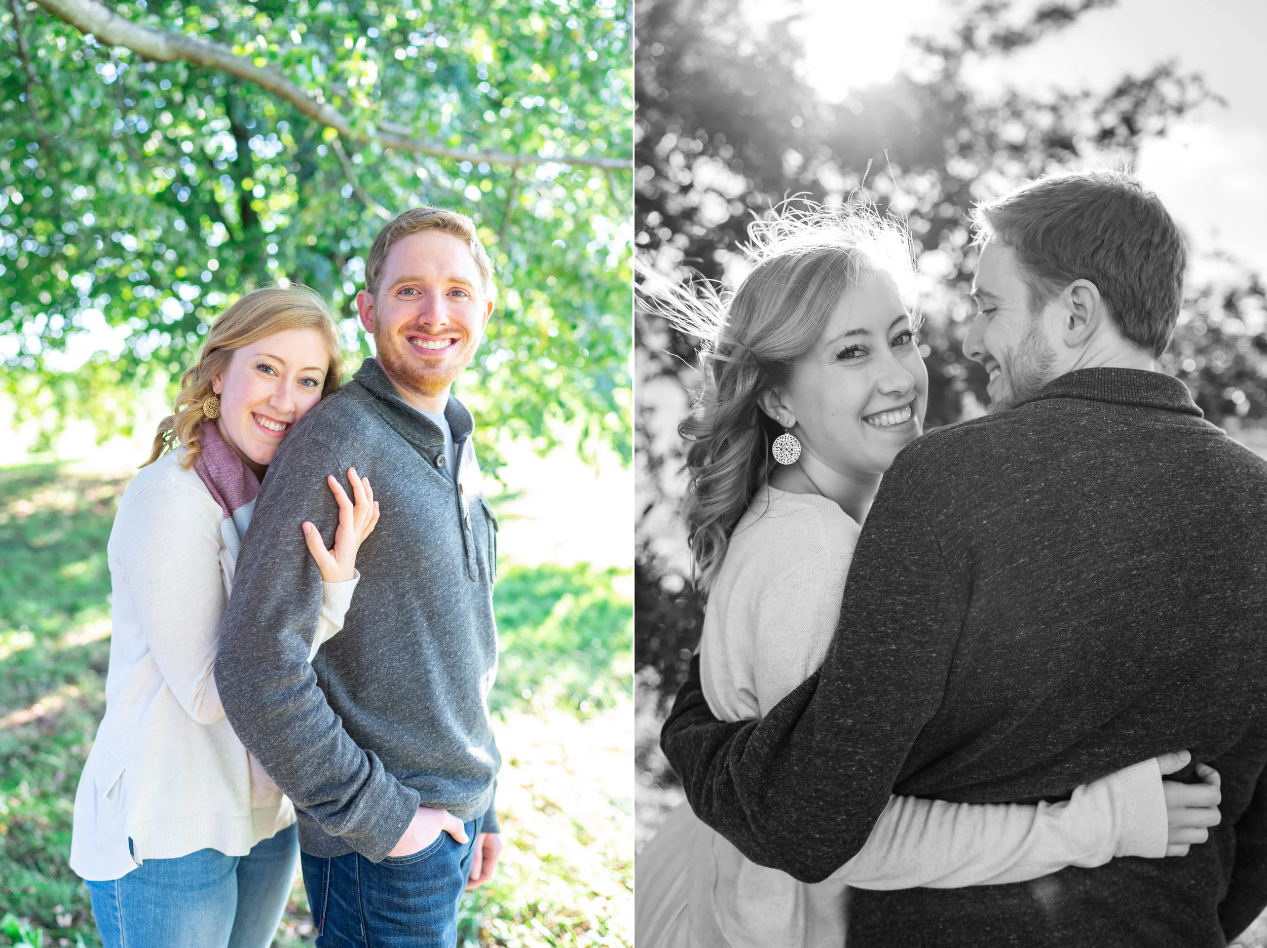 Fort McHenry engagement session photos under the trees