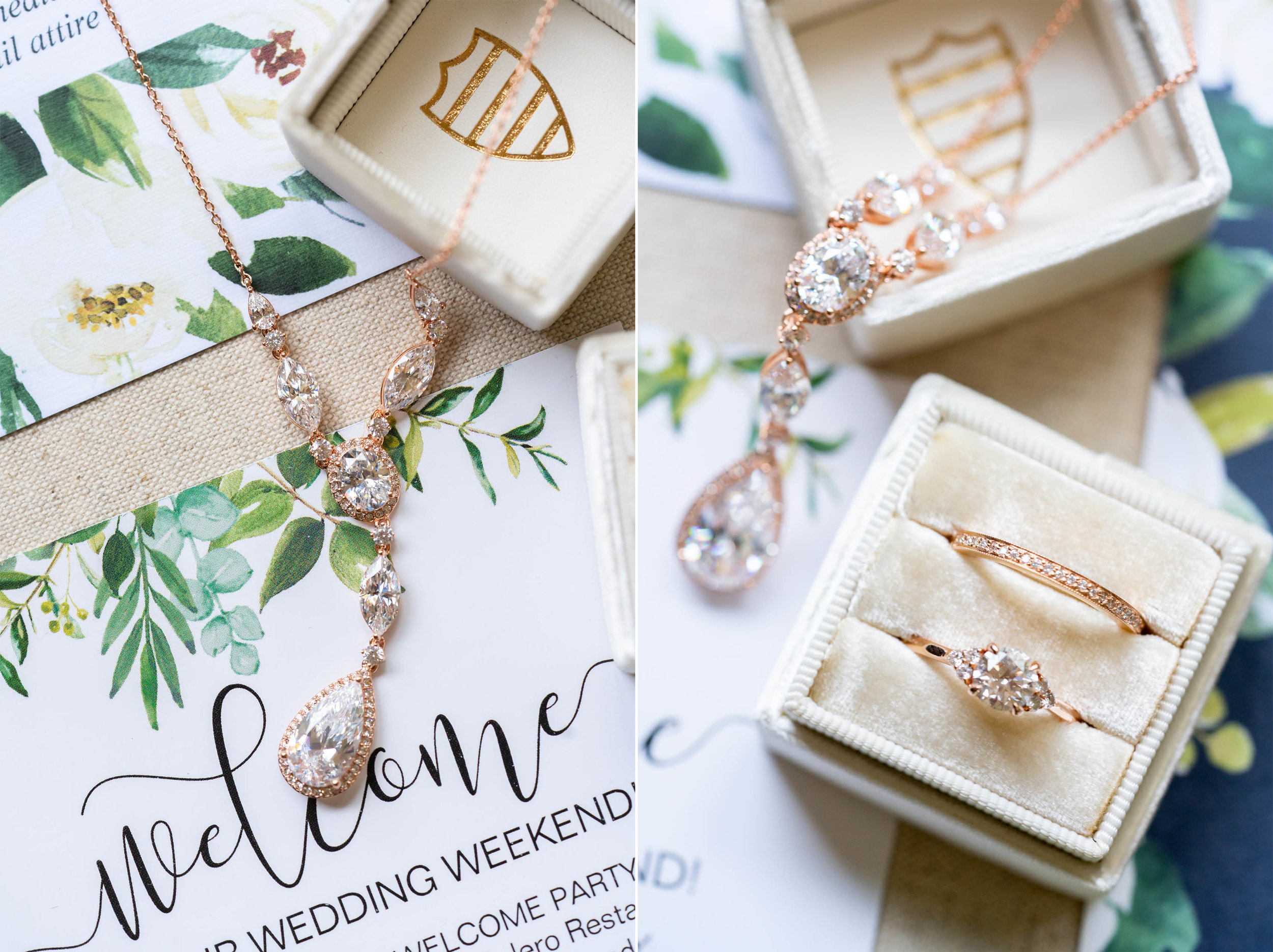  Mrs Box and double in margaery with rose gold and invitation set