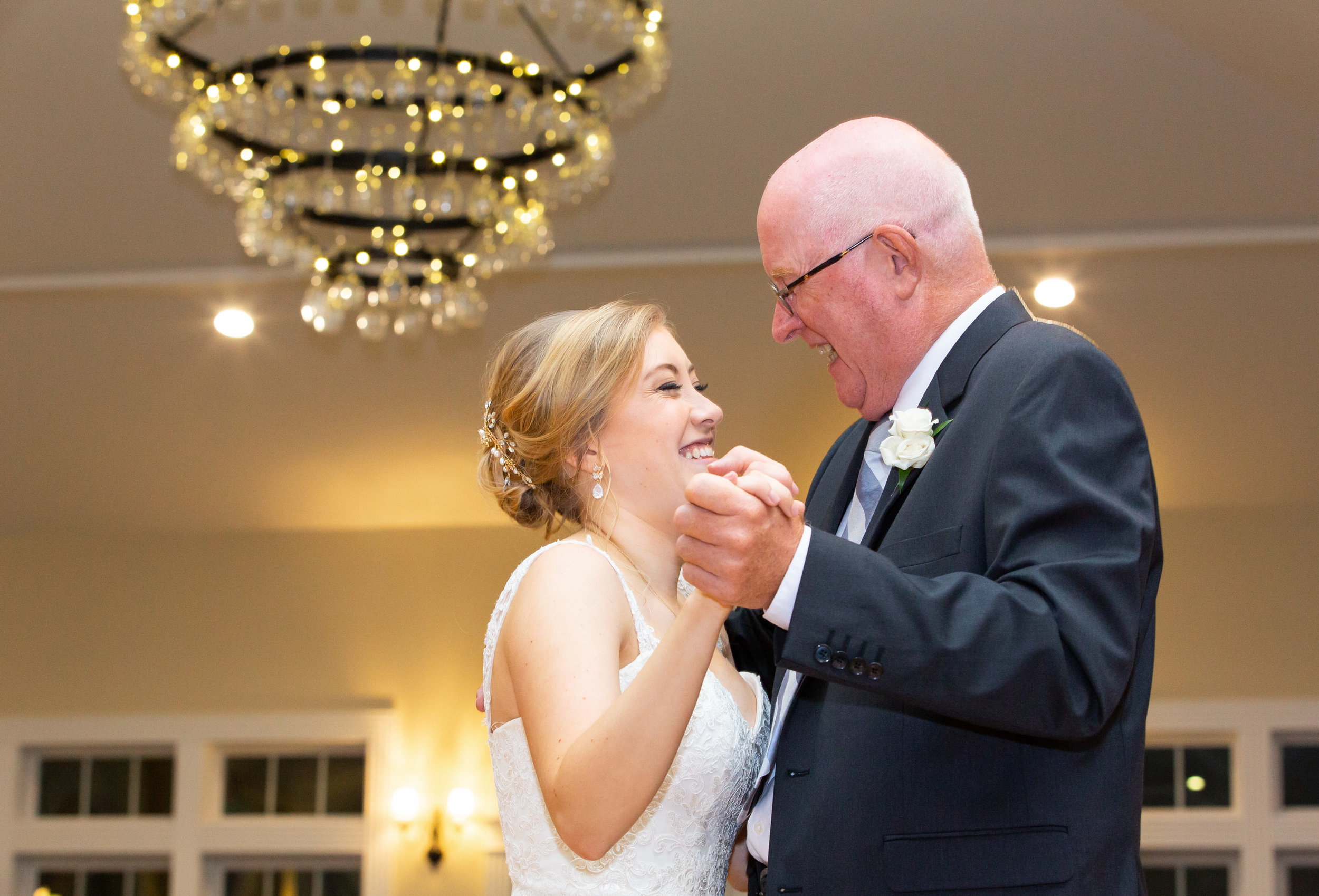 father daughter dance at stone manor country club and springfield manor wine glass chandelier