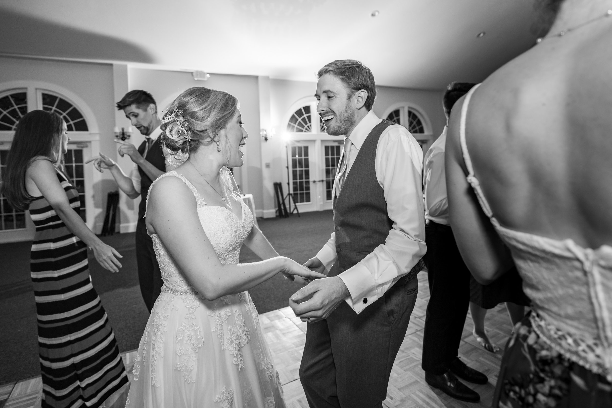 bride and groom during last dance at stone manor country club