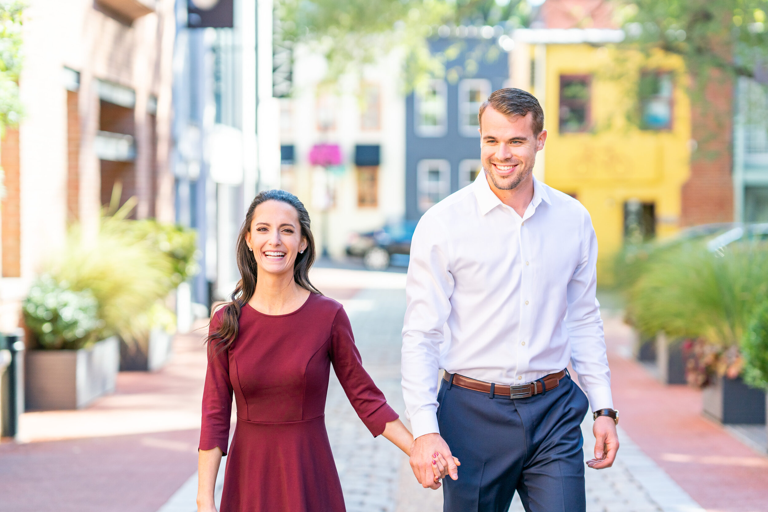 Cady's Alley engagement photos in the fall in Georgetown DC