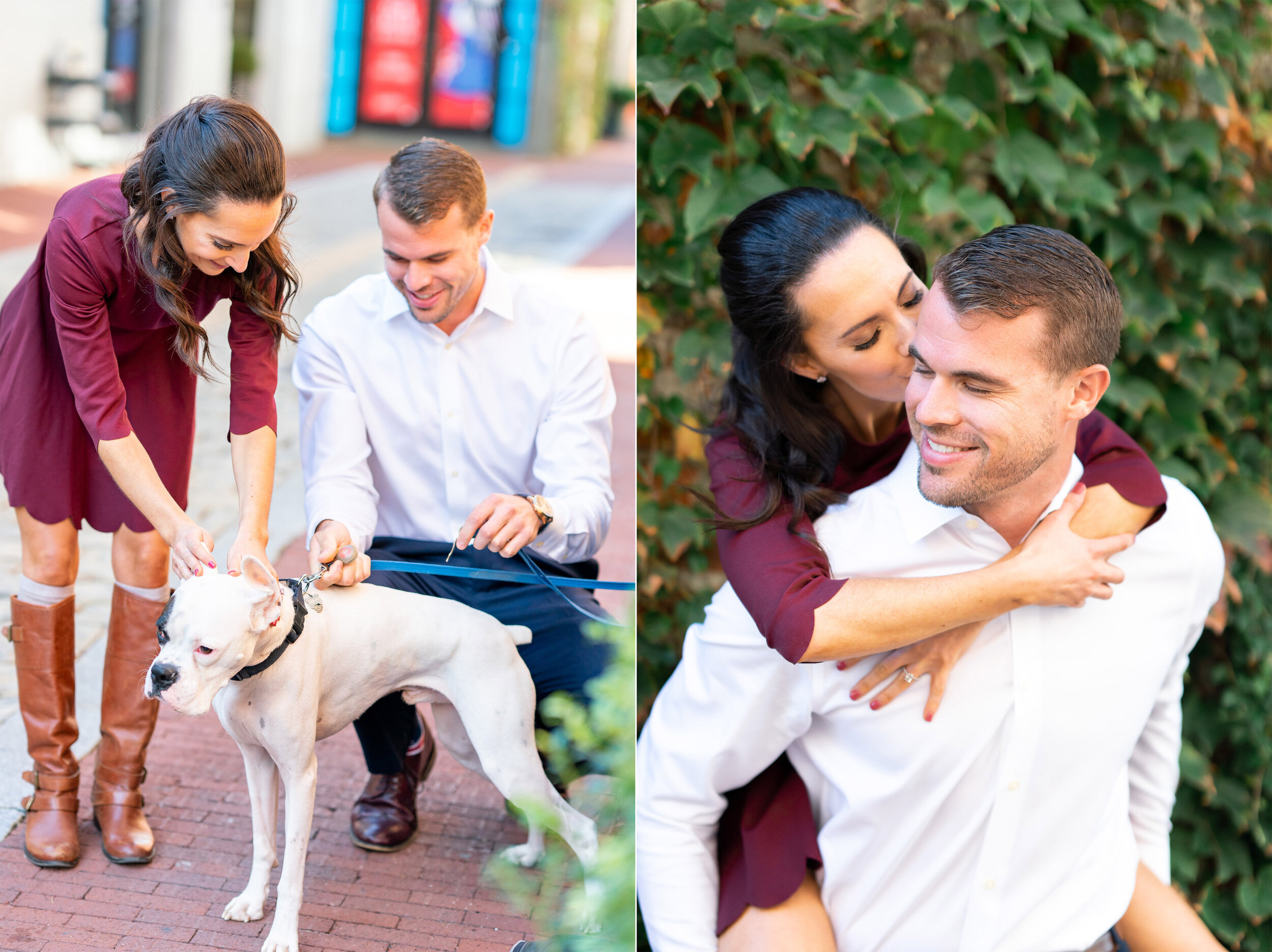 Cady's alley engagement session in the fall in Georgetown DC