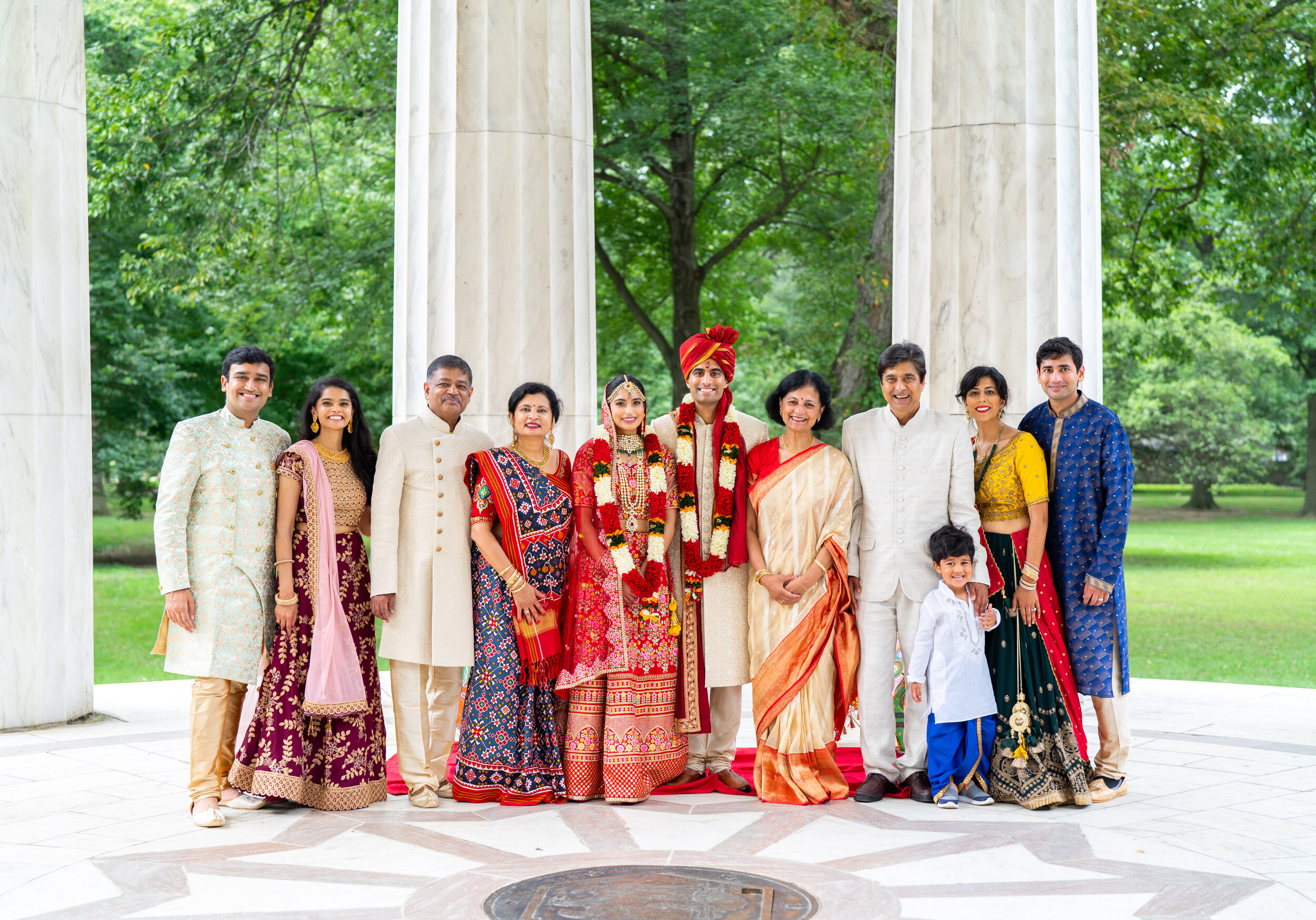 Indian family photo at DC War Memorial