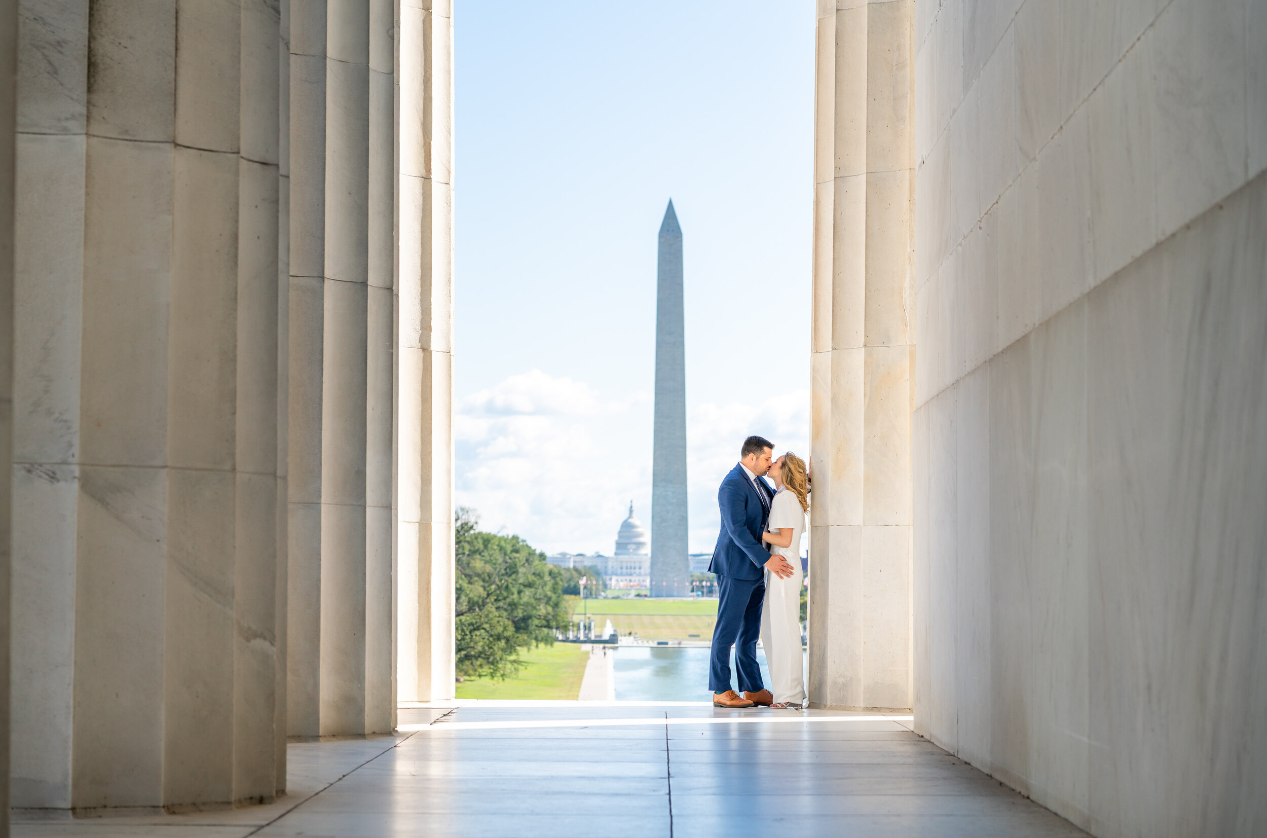 Engagement session at the Lincoln Memorial in DC