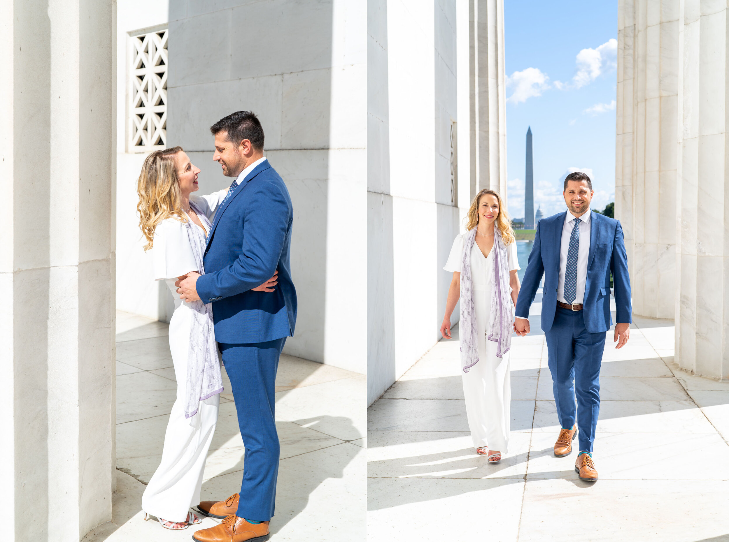 Engagement session at the Lincoln Memorial in DC