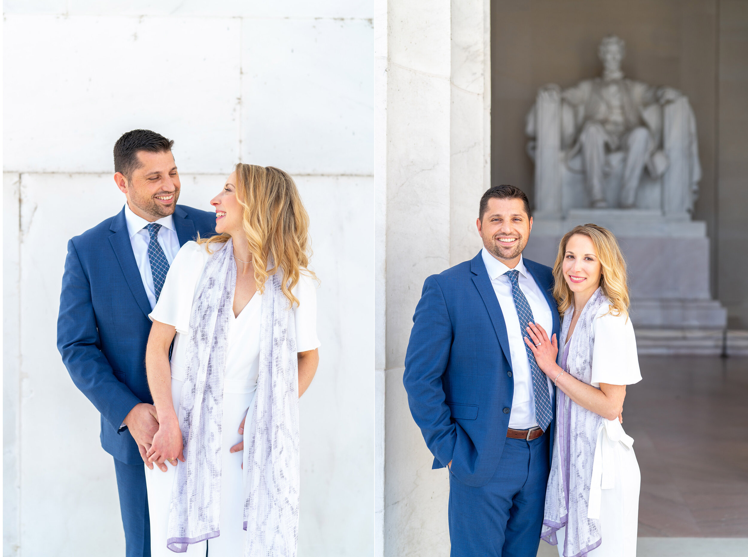 Engagement session at the Lincoln Memorial in DC