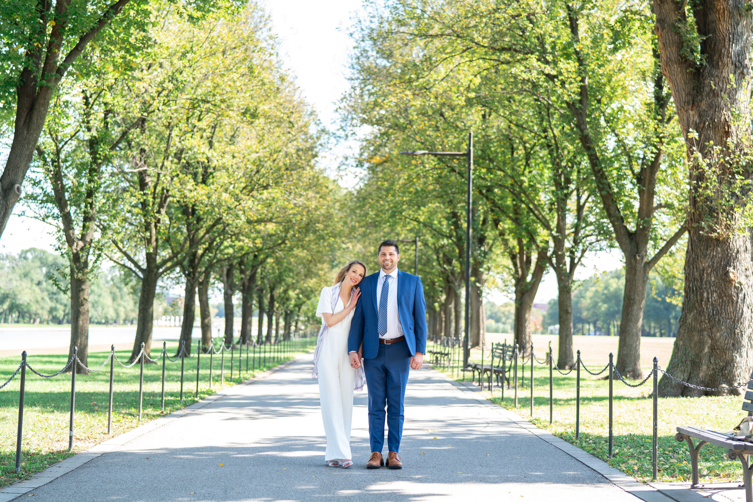 Engagement session at the national mall in DC