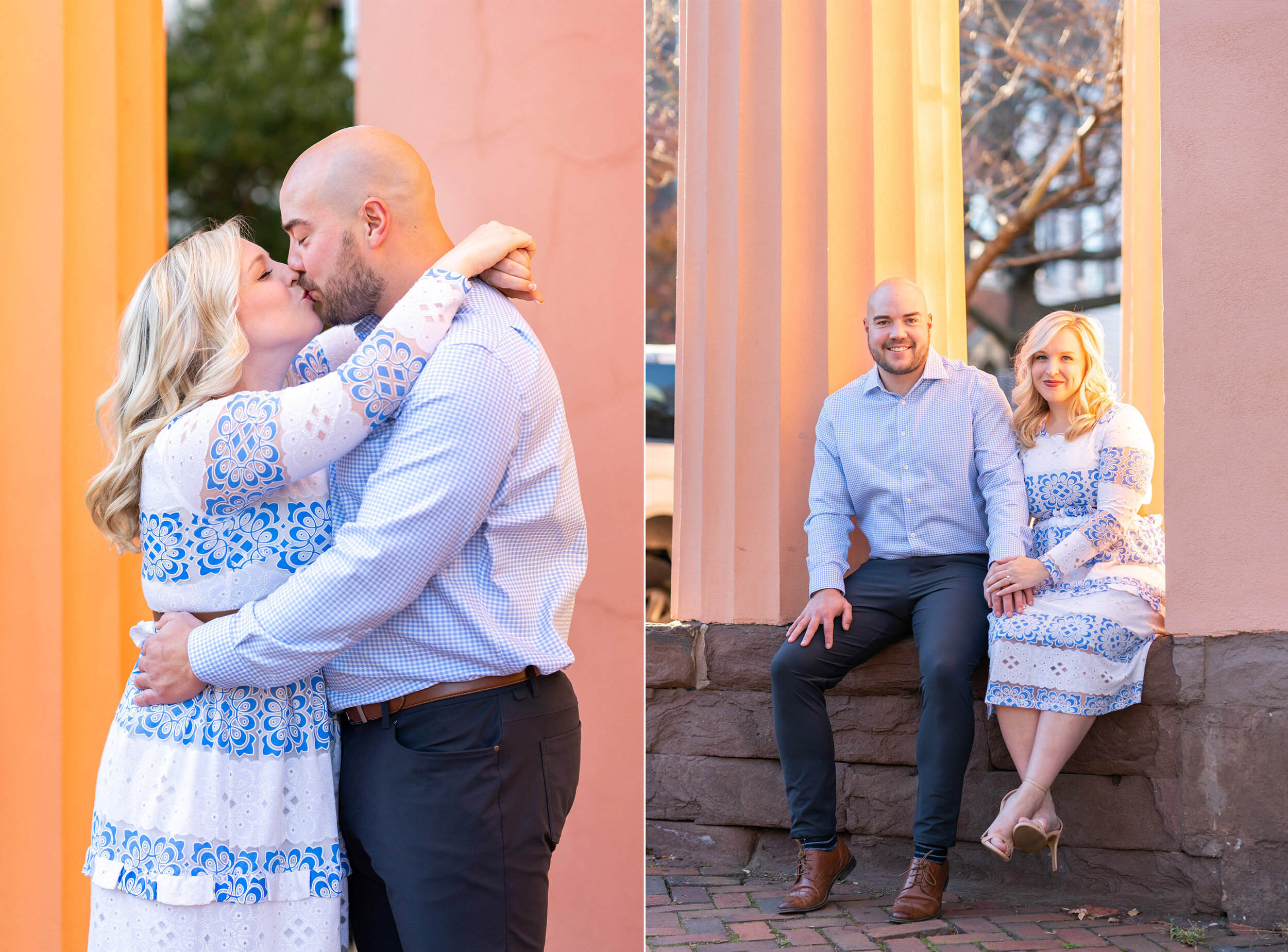 Engagement session at Alexandria Athenaeum