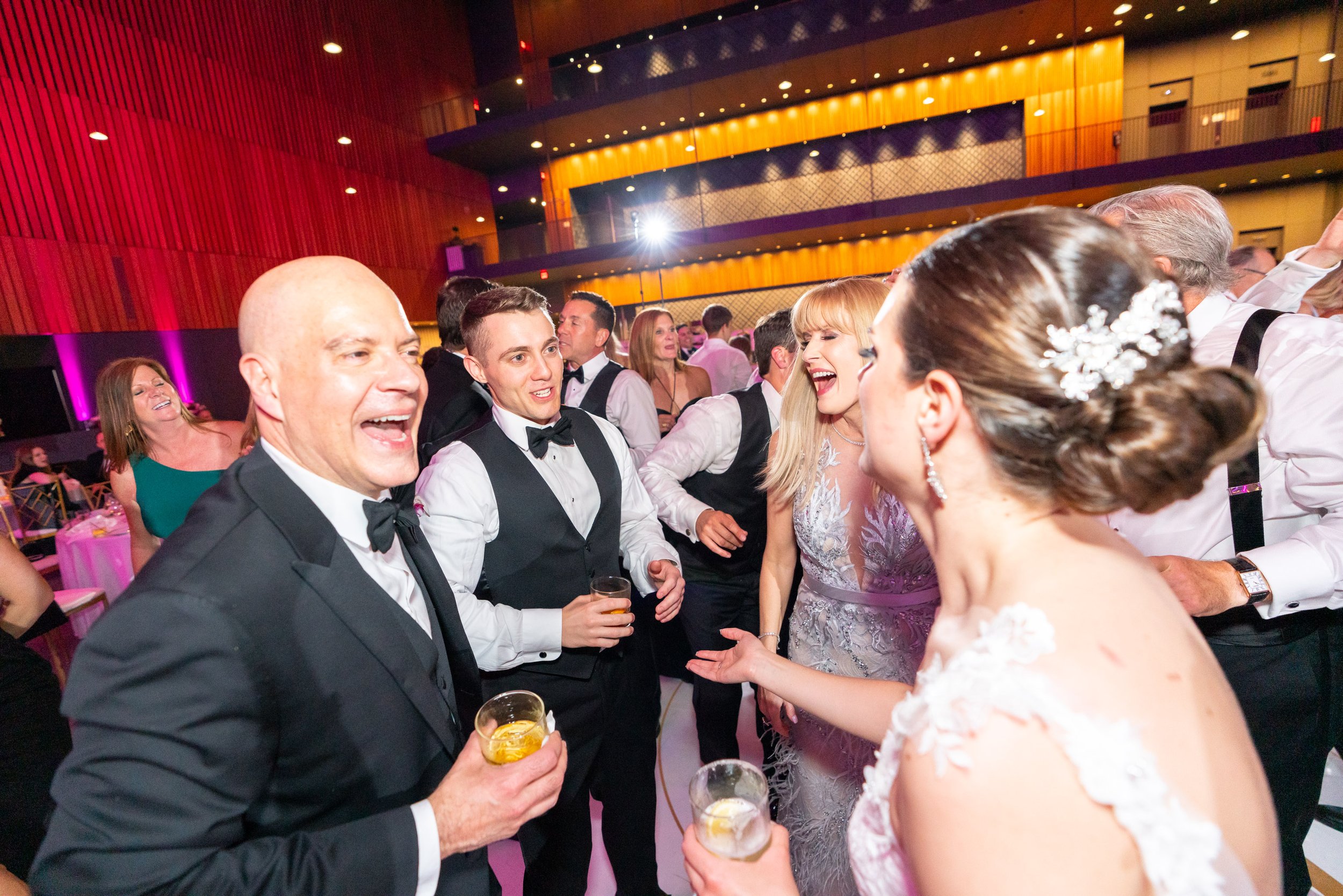 Bride and her father dance at fun wedding reception at Capital One Hall
