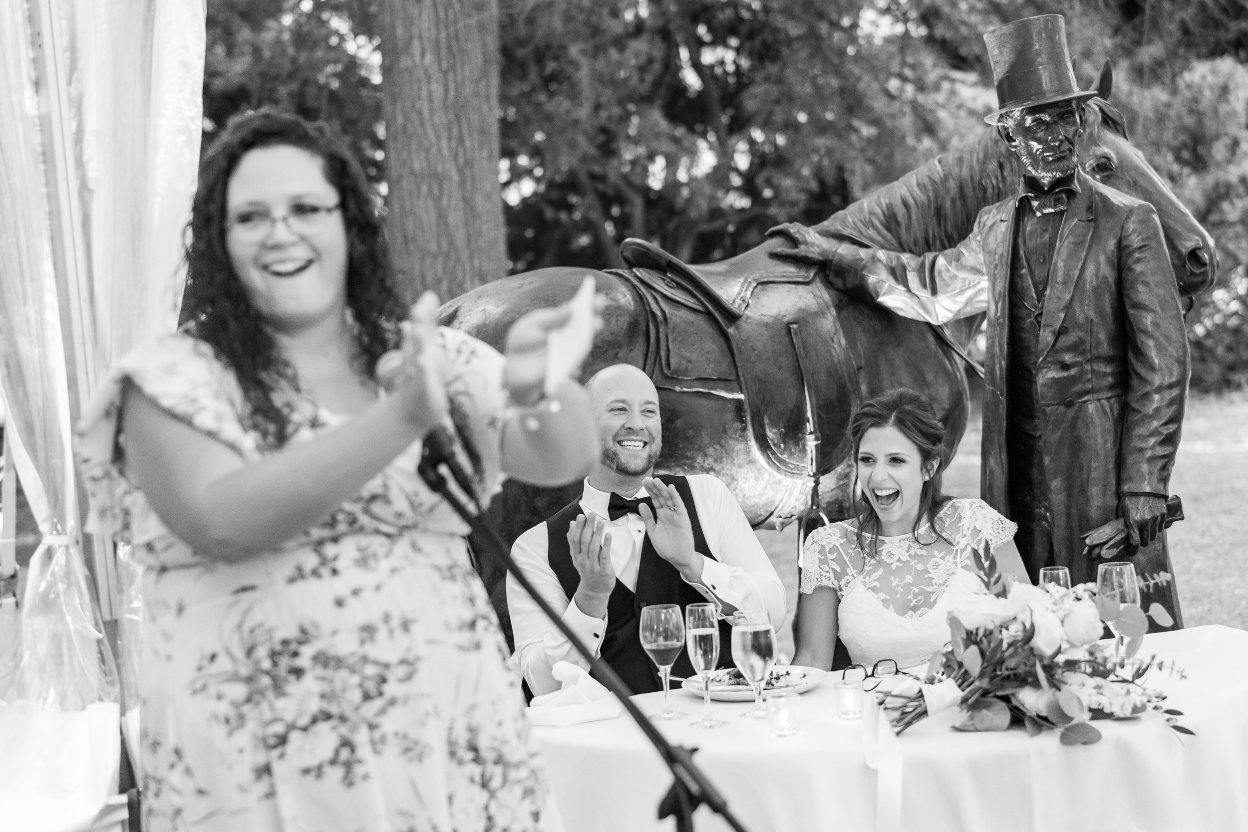 Grooms best friend gives emotional and funny toast to the happy couple