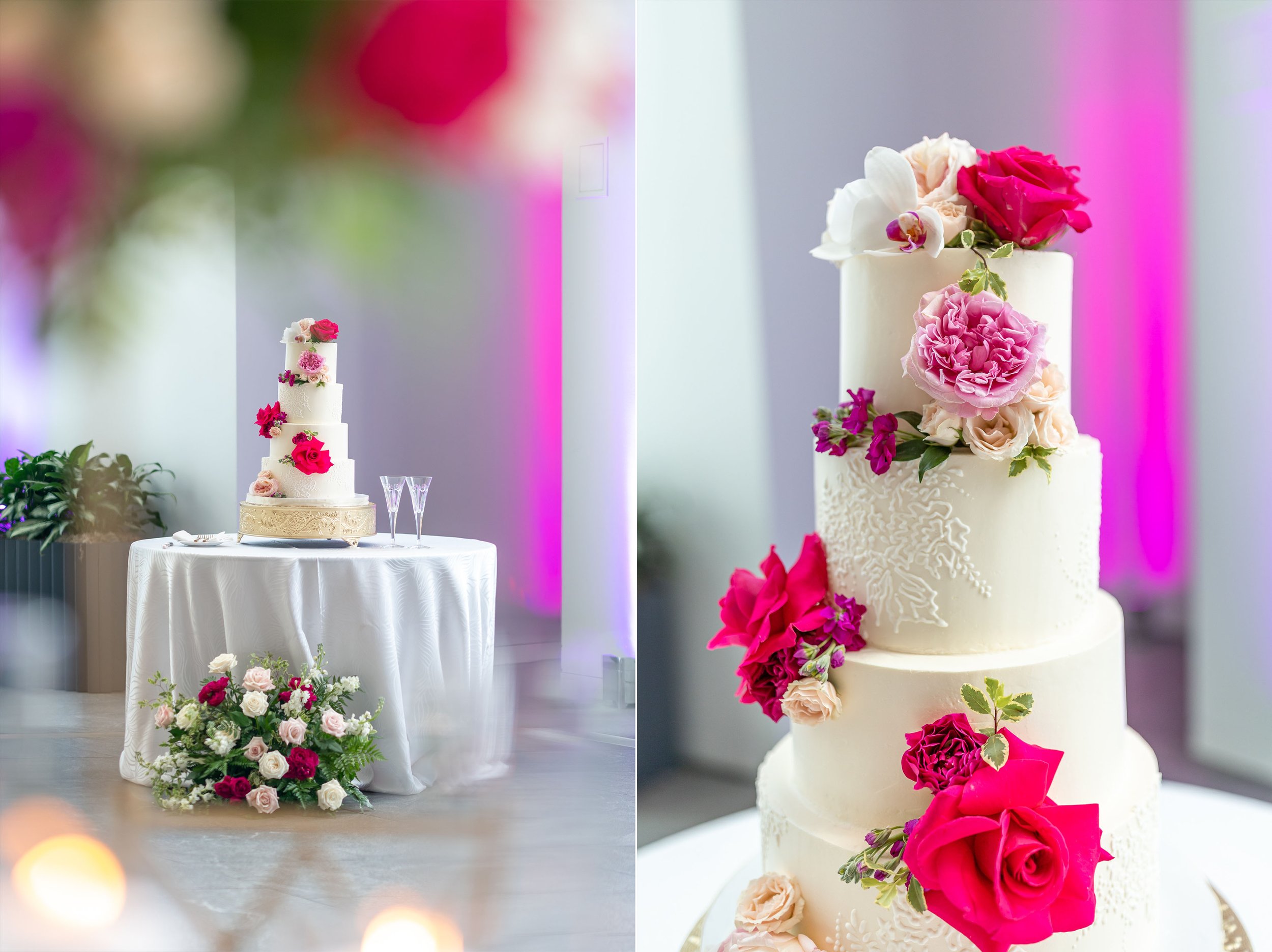 Fluffy Thoughts Cake with roses and buttercream at Capital One Hall