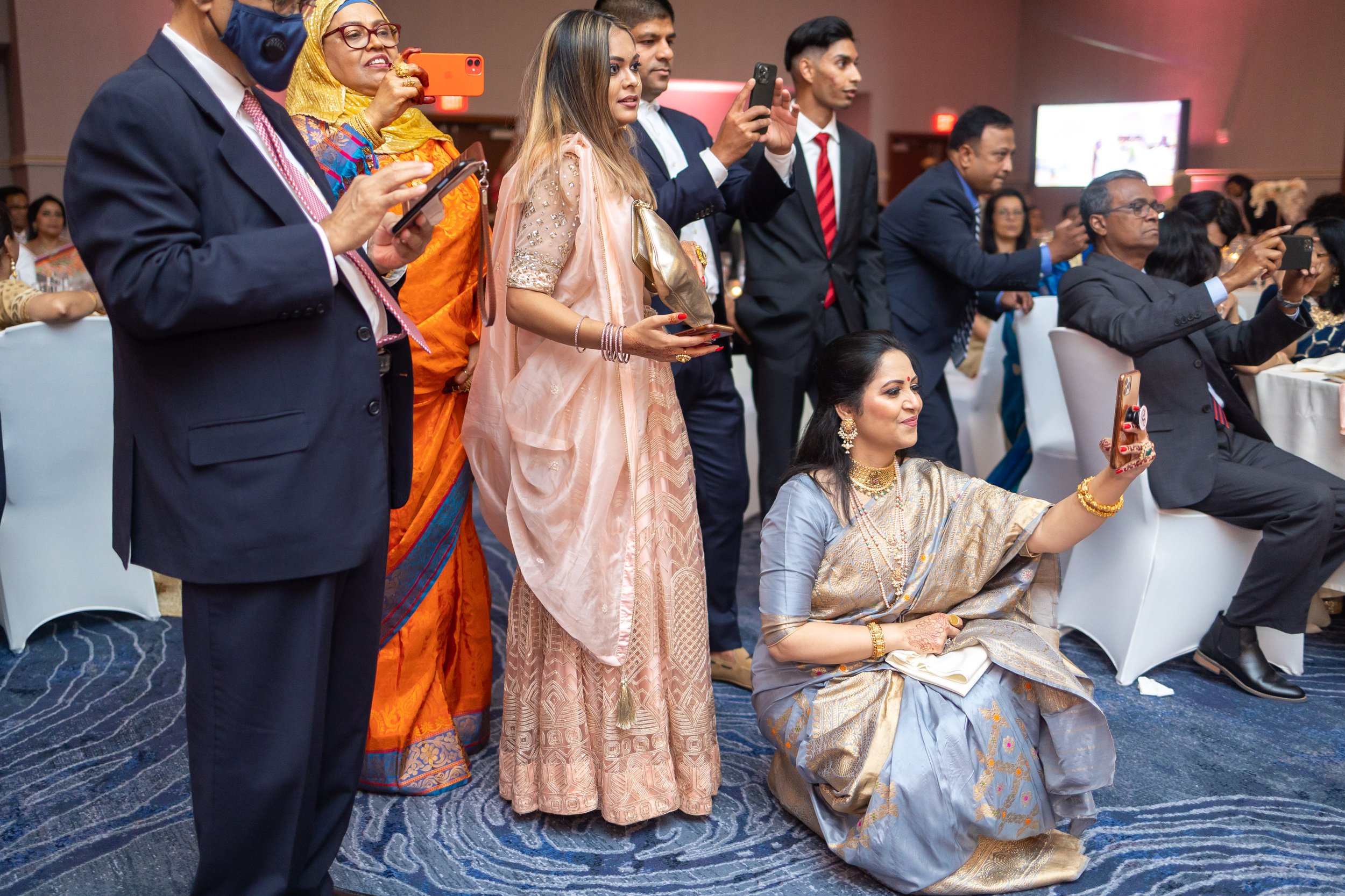 Wedding guests at muslim Indian wedding at Hyatt Dulles