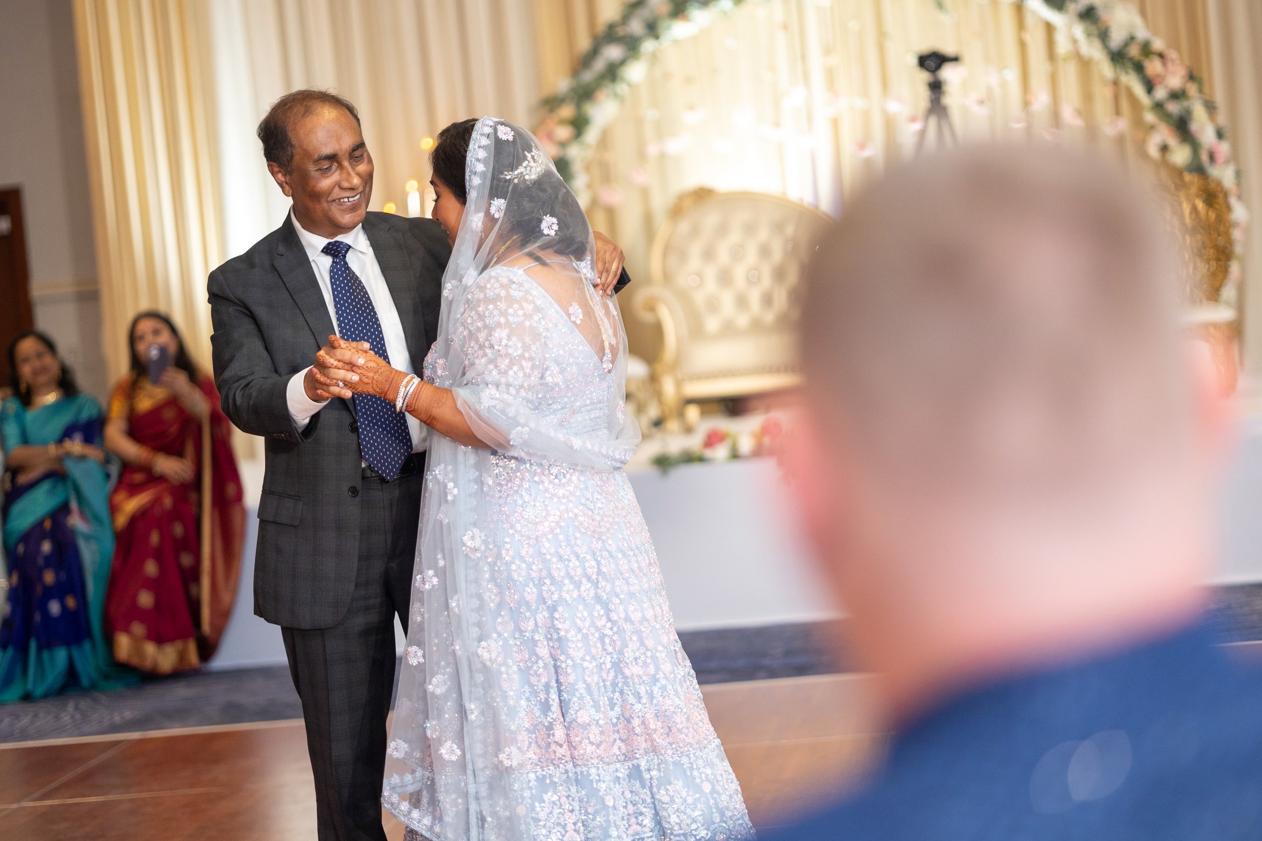 father daughter dance at indian wedding photographer in Washington DC