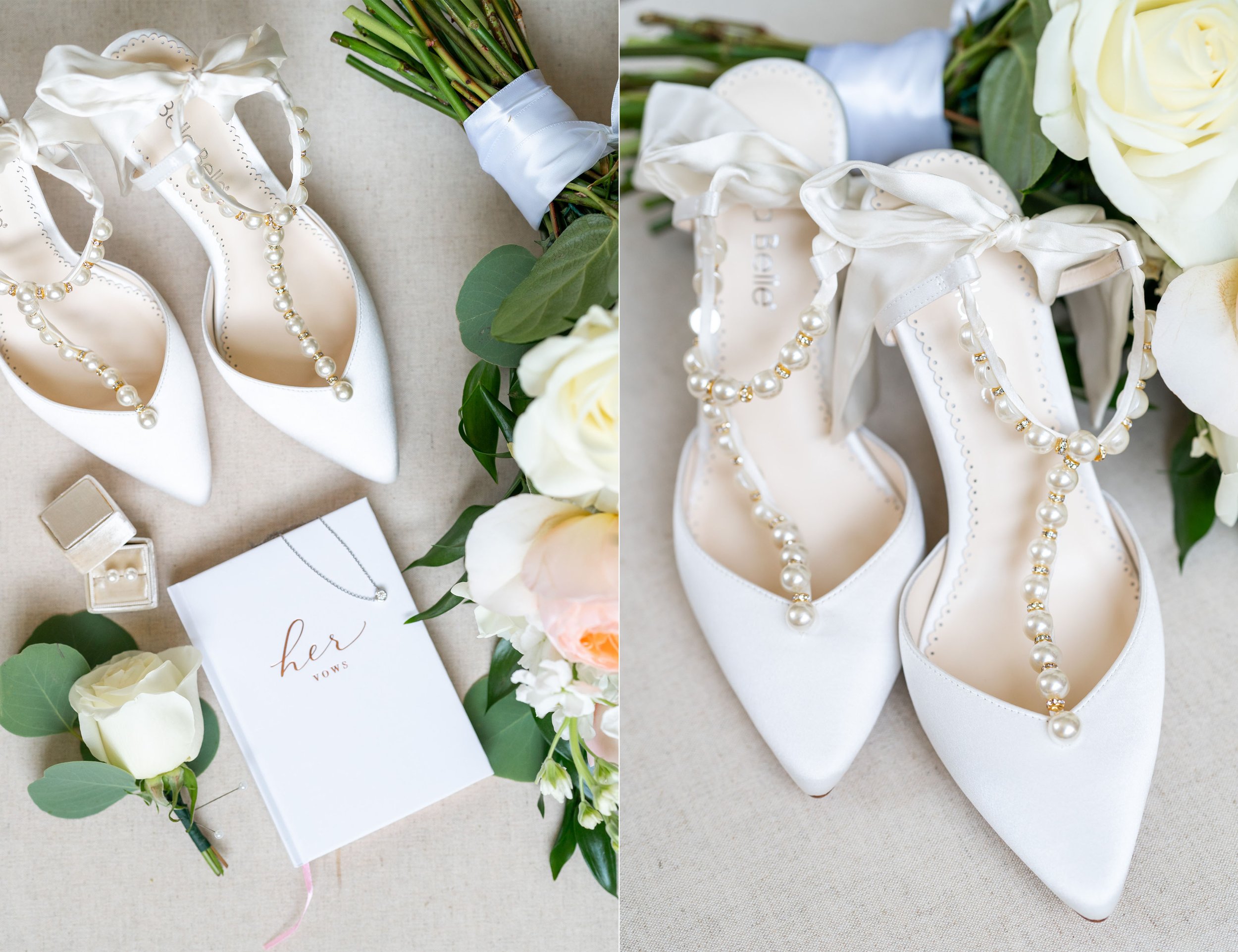 Bella Belle flat lay with Mrs Box and florals in ivory 