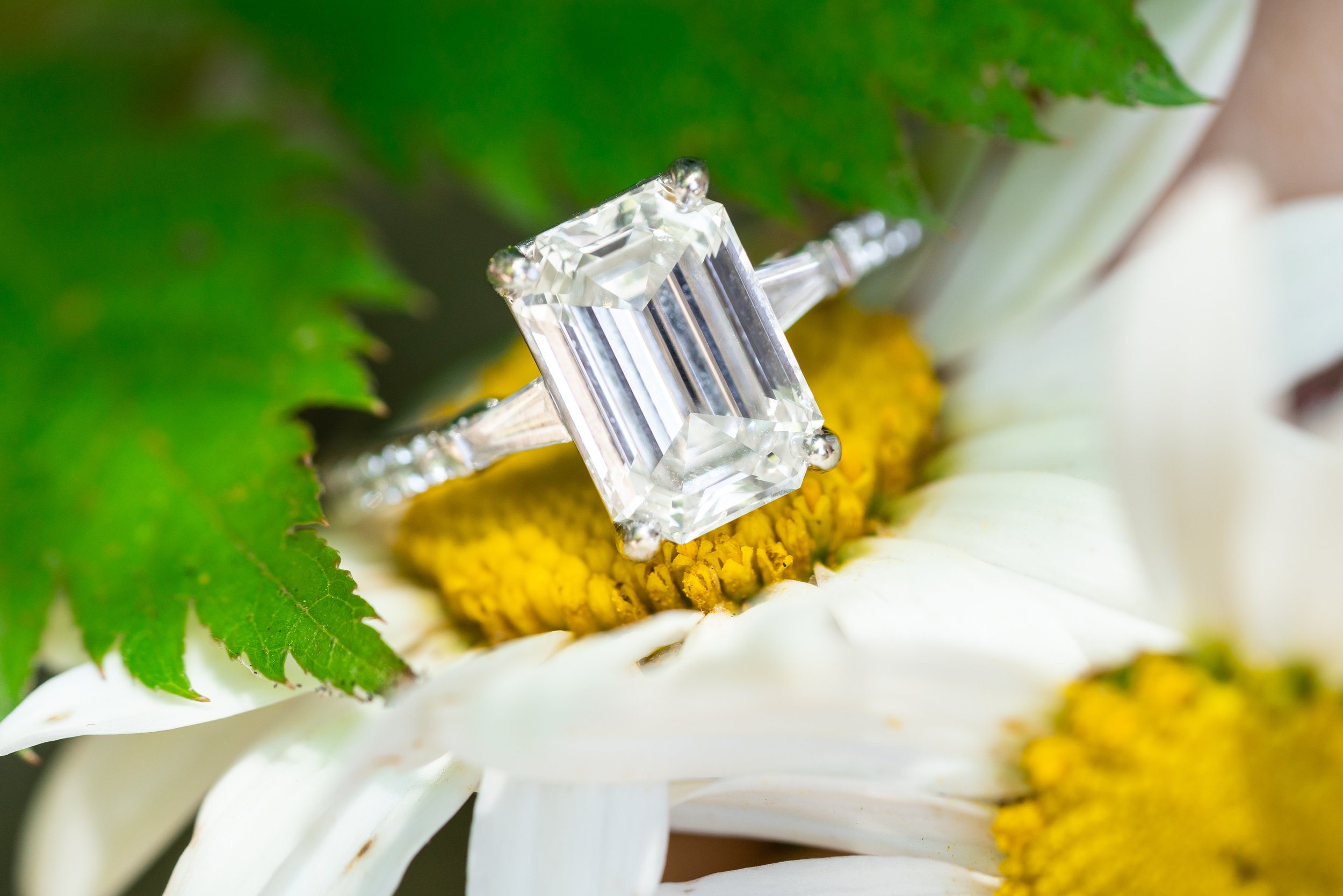 3 carat emerald cut platinum engagement ring