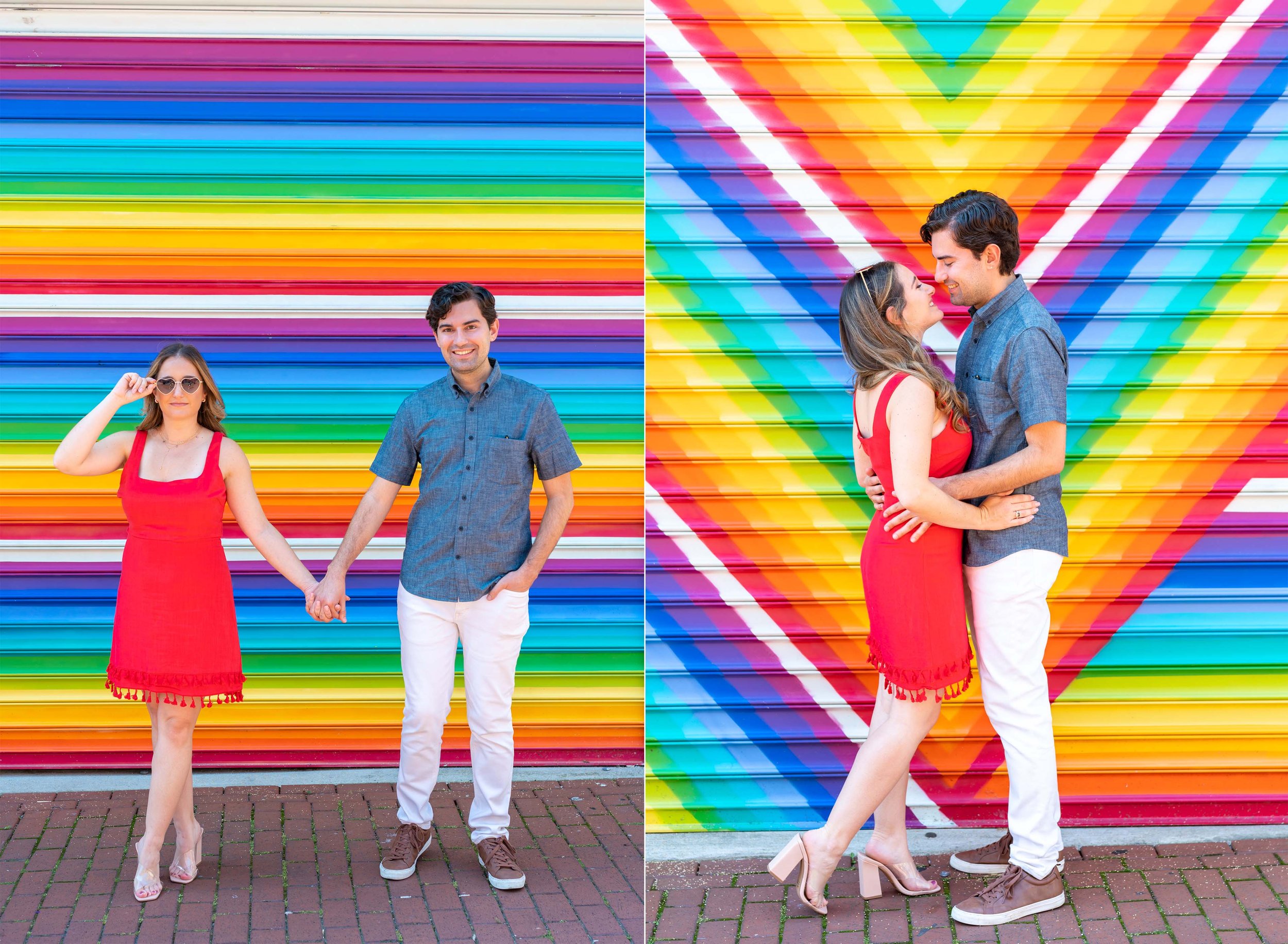 Summer engagement session at DC Blagden Alley