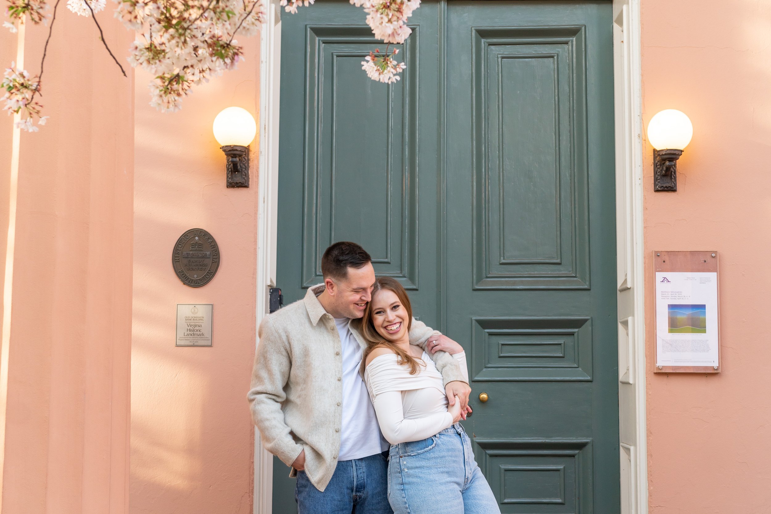 Engagement session at the Athenaeum in old town Alexandria va