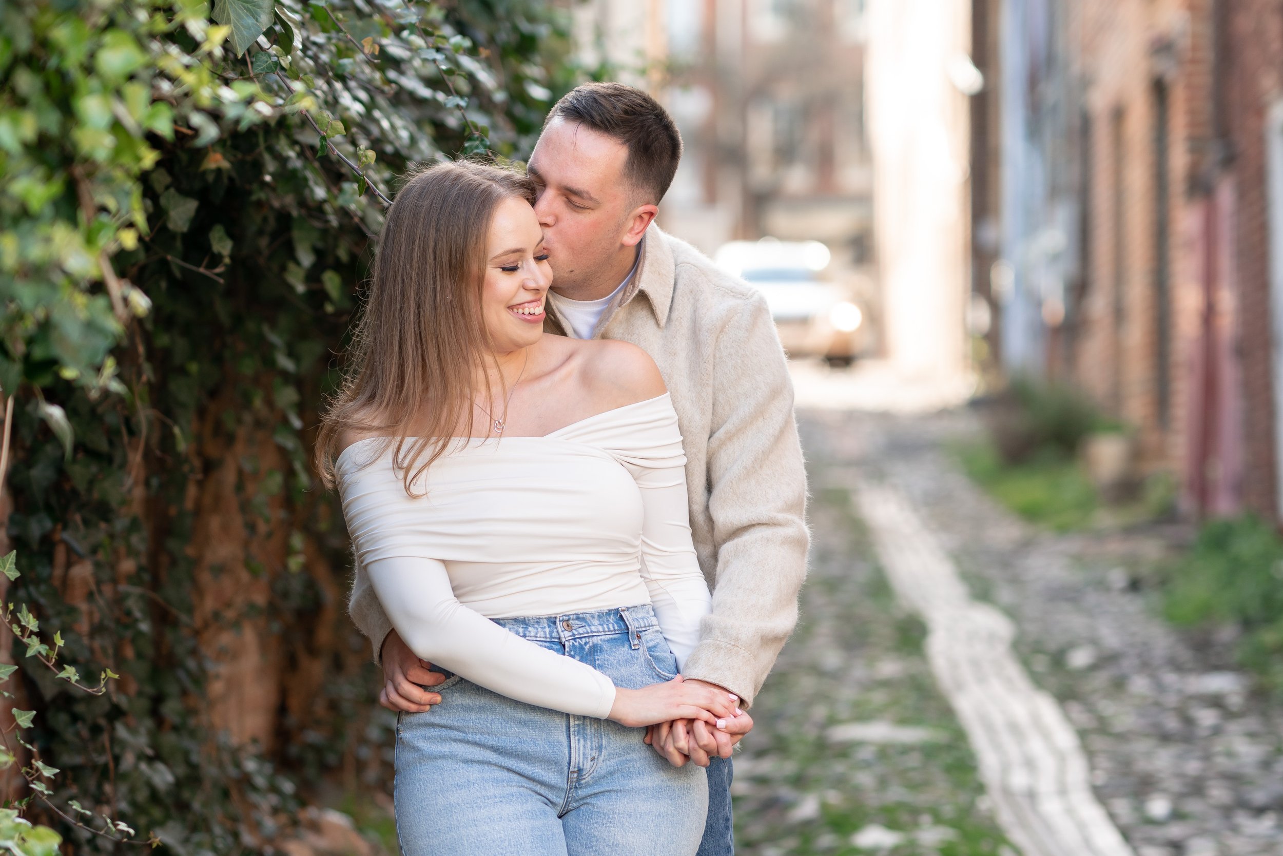 Swifts Alley engagement photos in Old Town Alexandria